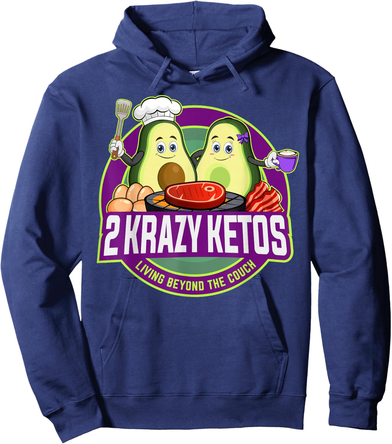 2 Krazy Ketos Logo 2024 Hoodie - Hoodie | Navy