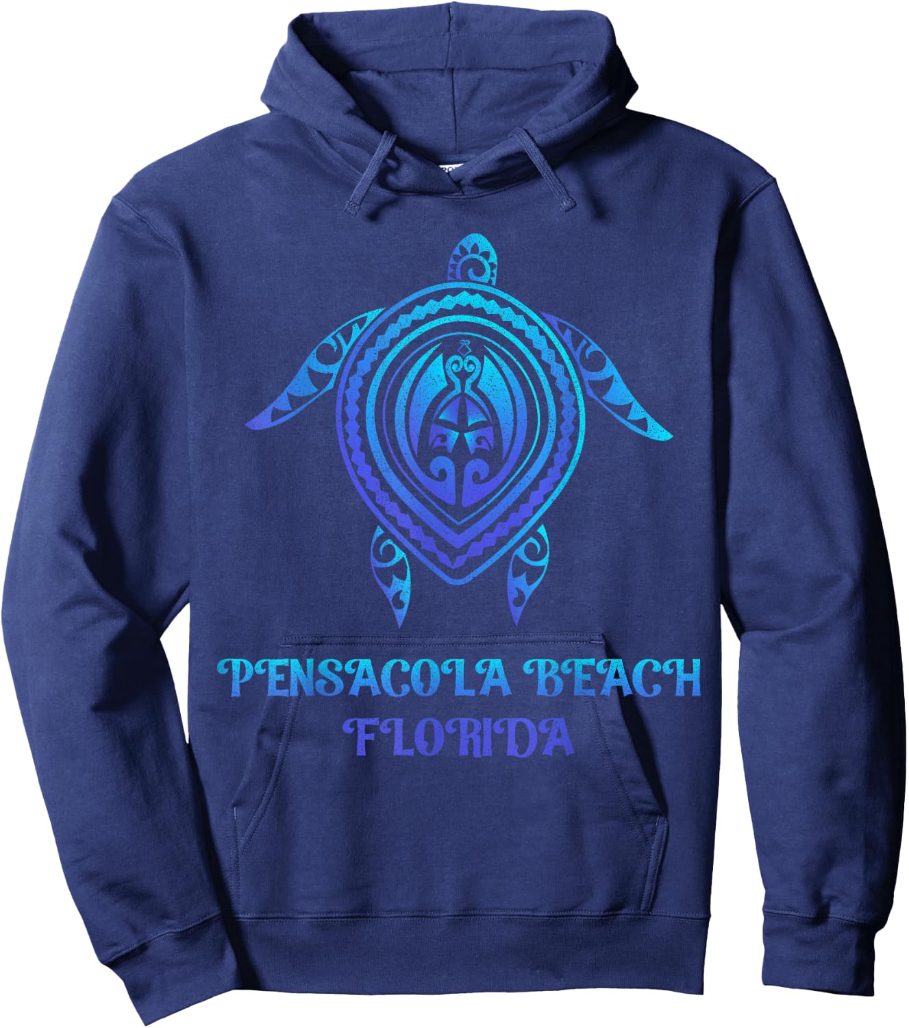 Pensacola Beach Florida Beach Souvenirs Sea Turtle Tribal Women Girls Kids Hoodie - Hoodie | Navy