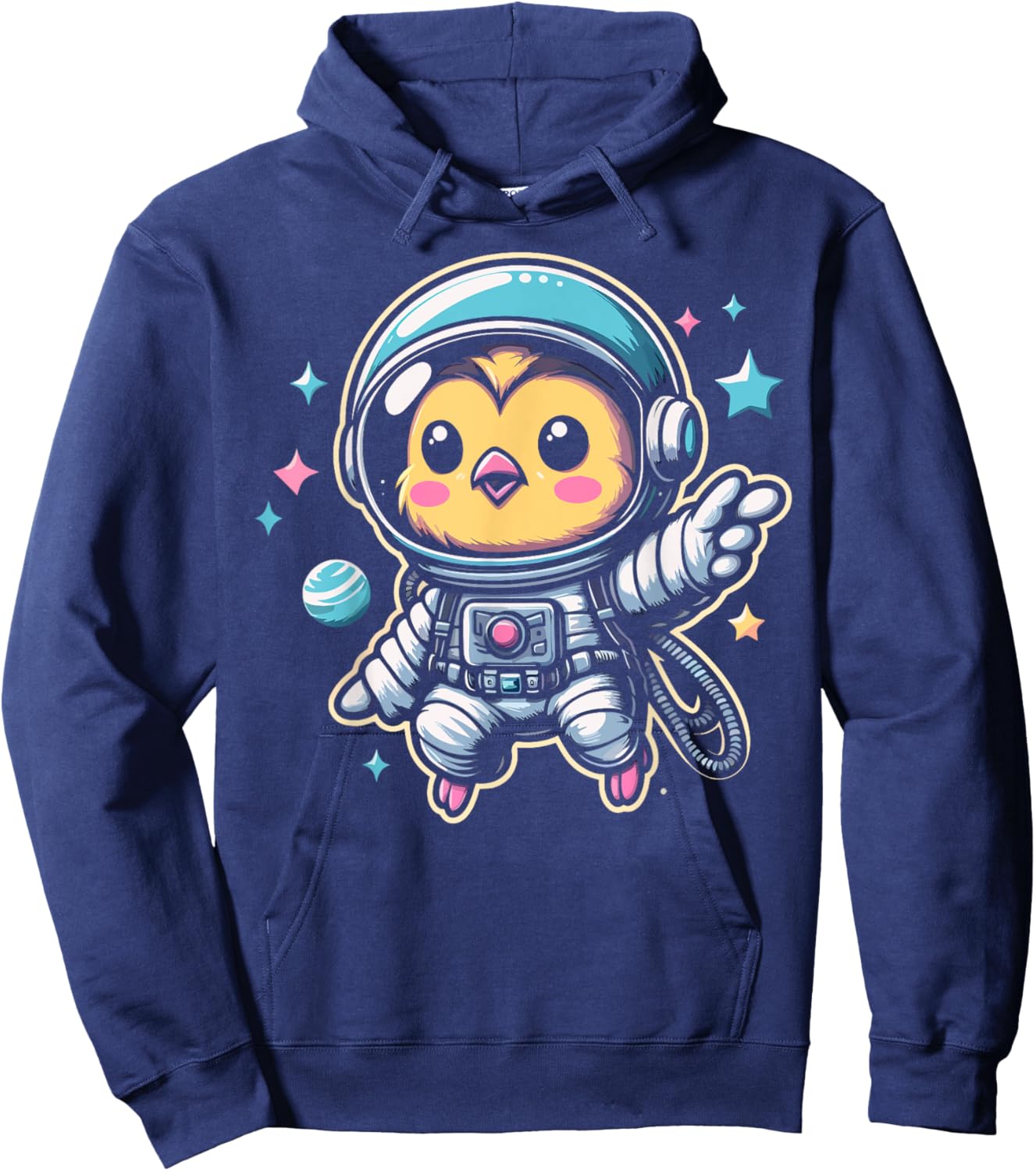 Chicken Astronaut Space Galaxy Farm Animal Poultry Lover Hoodie - Hoodie | Navy