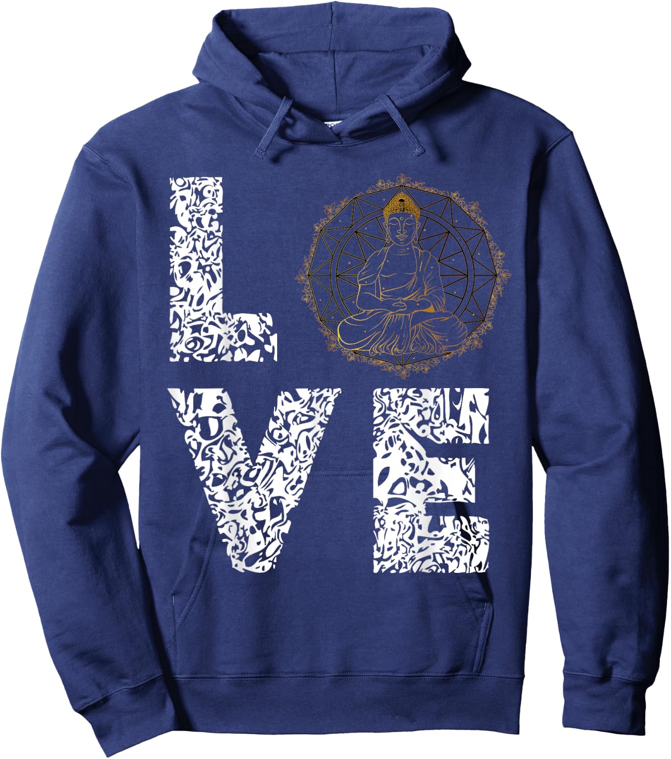 Buddha Love Buddhism Gautama Buddhist Festival Diwali Dhyana Hoodie - Hoodie | Navy