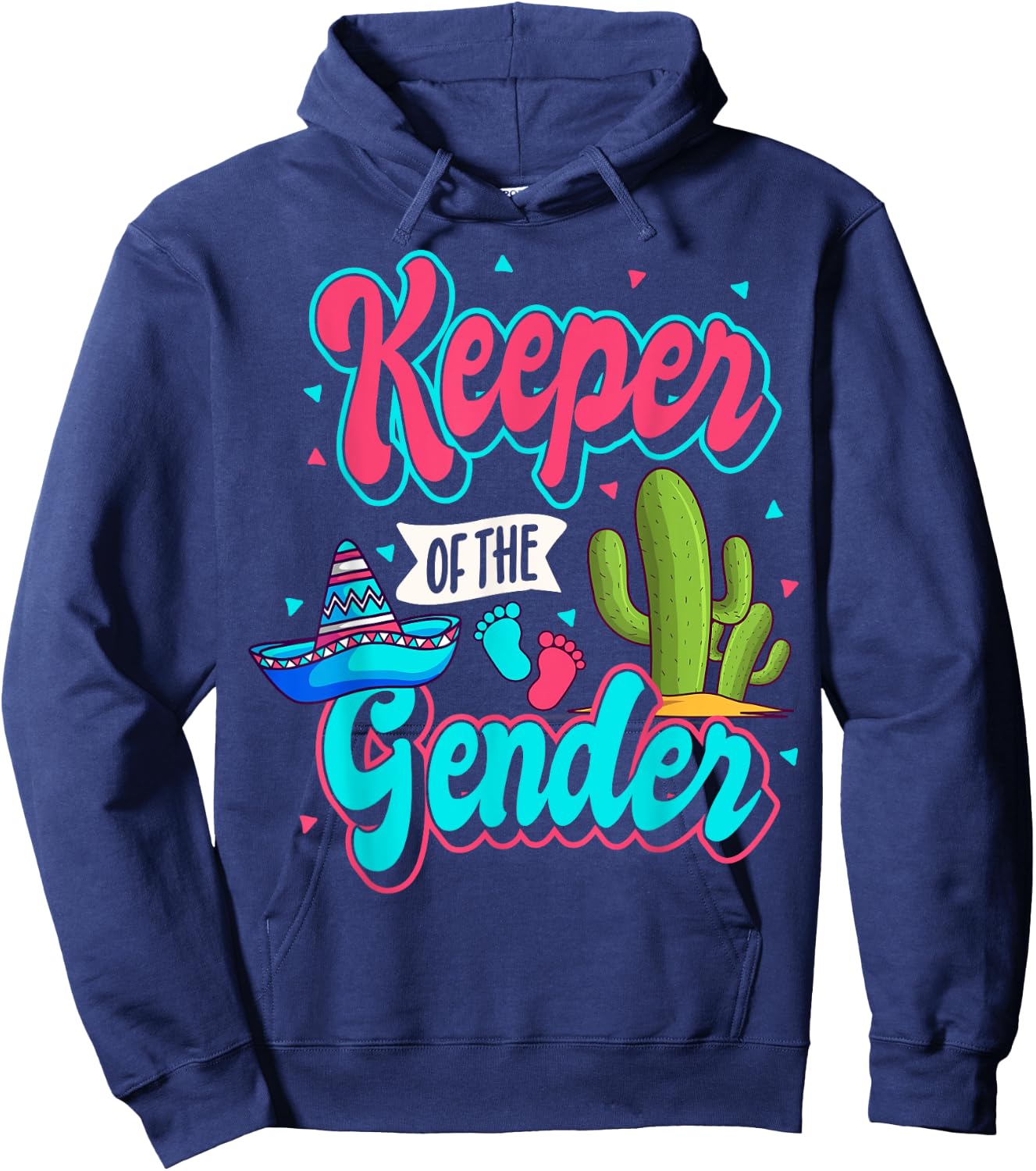 Mexican Gender Reveal Cinco de Mayo Baby Shower Party Fiesta Hoodie - Hoodie | Navy