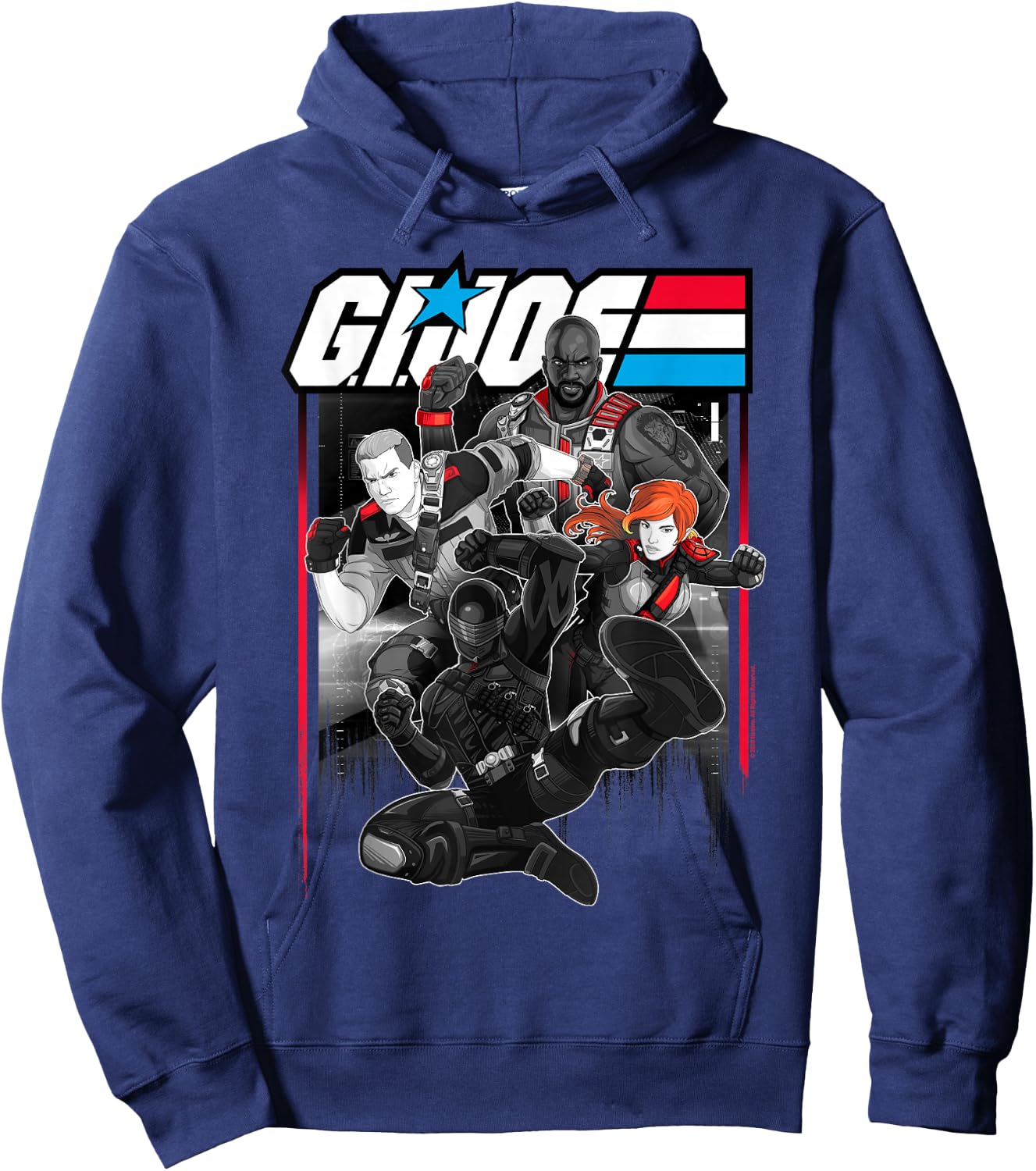 G.I. Joe Group Shot Action Pose Comic Panel Hoodie - Hoodie | Navy