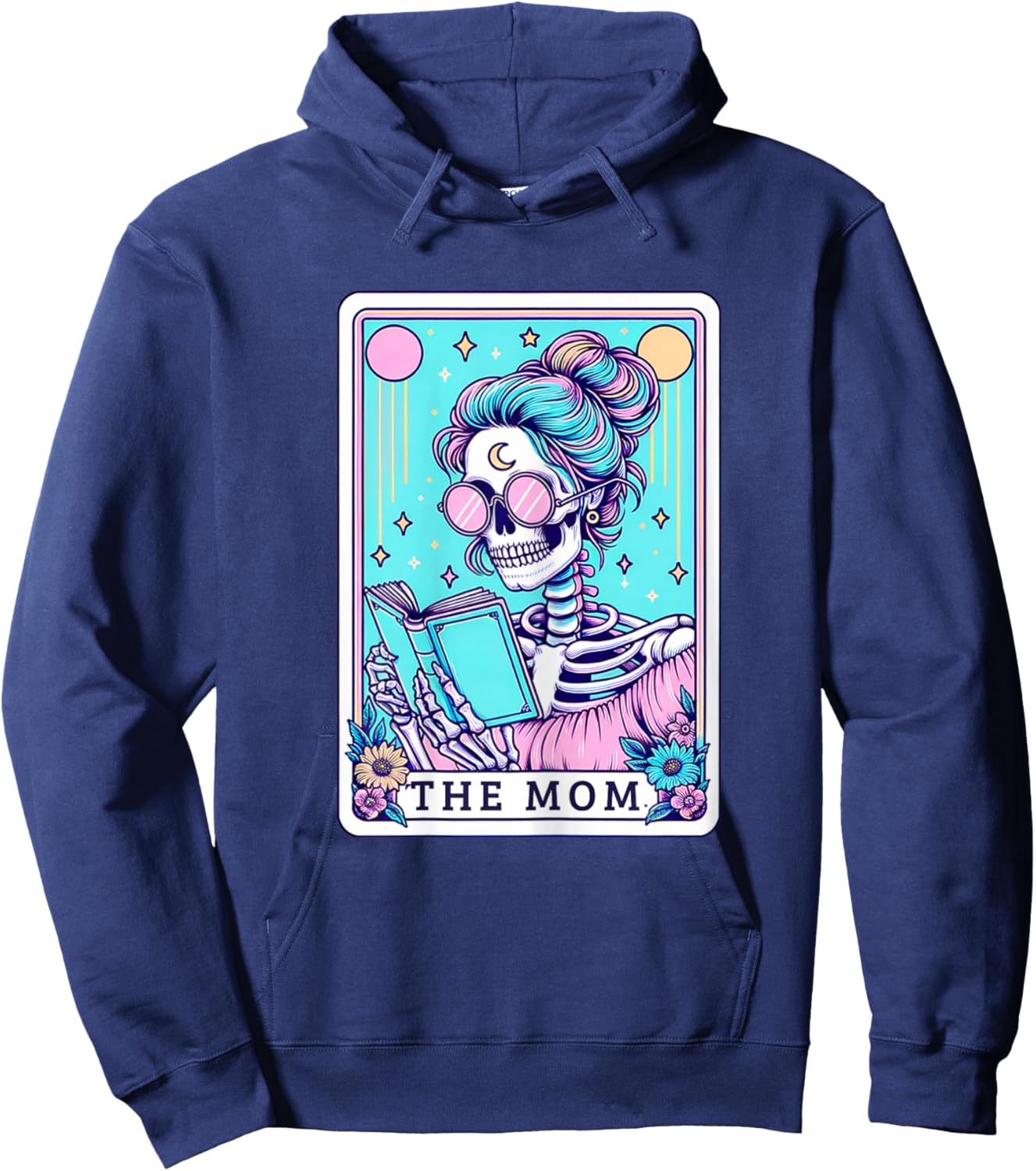 The Mom Tarot Card Skeleton Mothers Day Witch Mom Skull Mama Hoodie - Hoodie | Navy