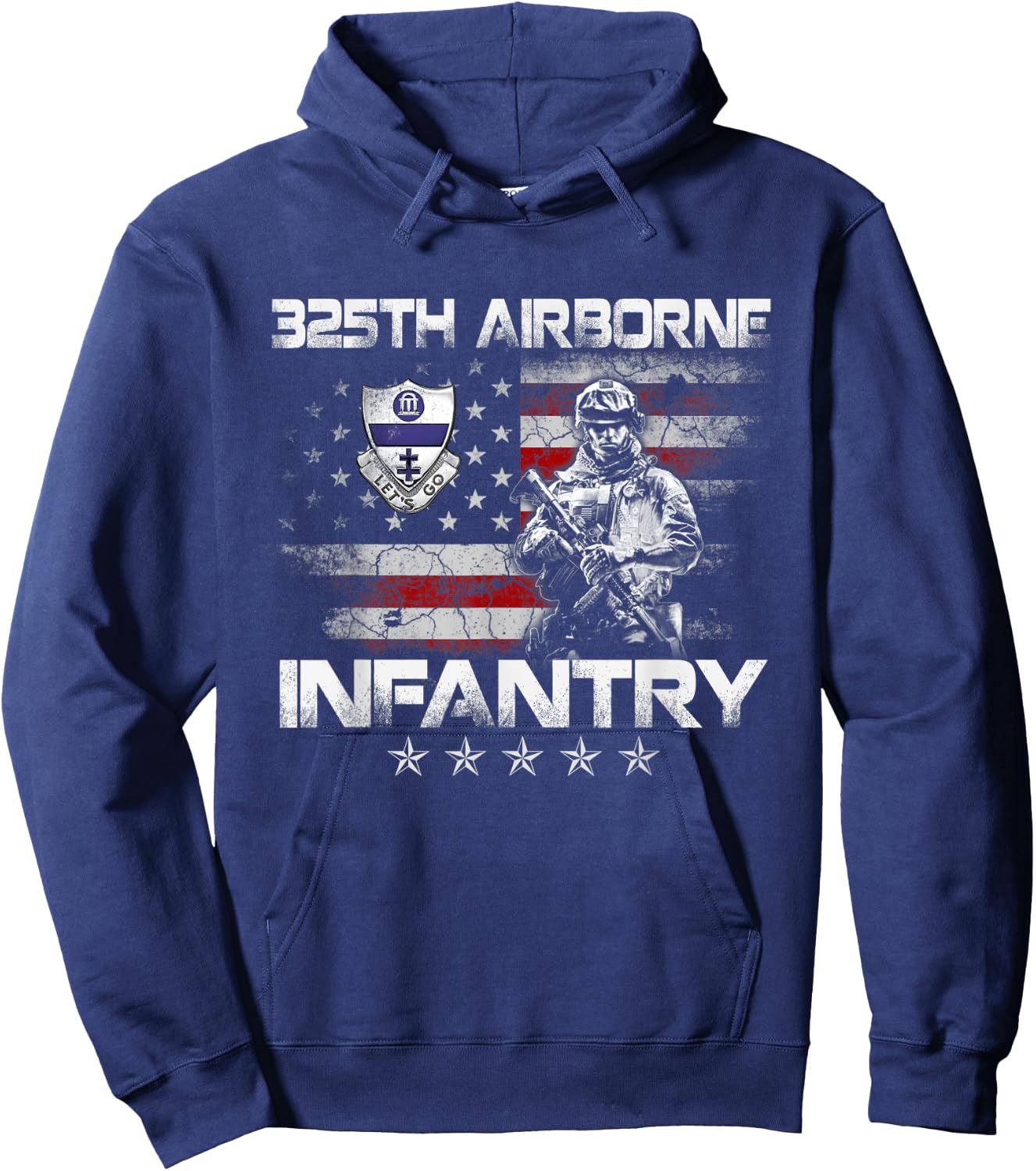 325th Airborne Infantry Regiment Veteran 4th Of July Gift Hoodie - Hoodie | Navy