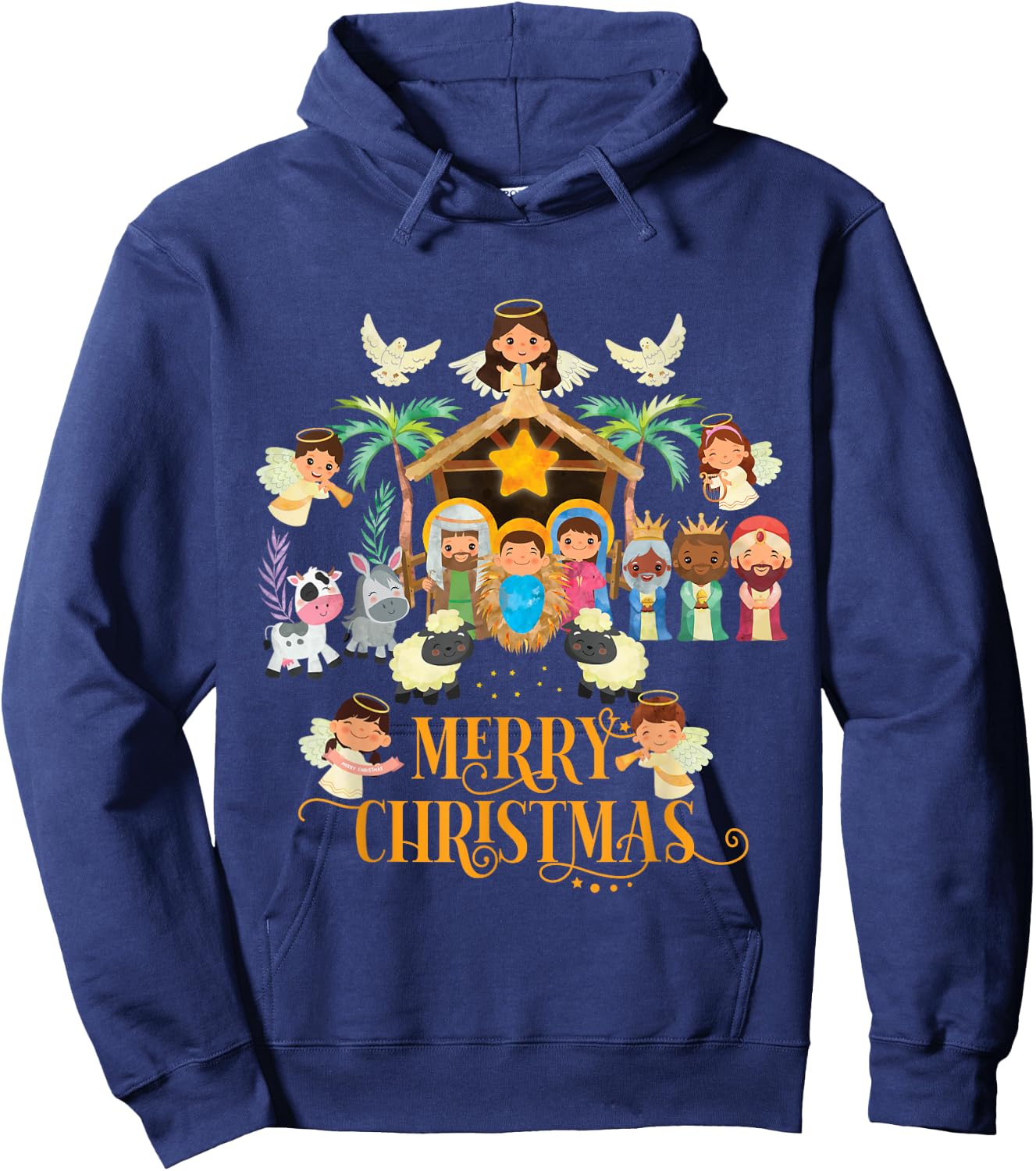 Christmas Nativity True Story Nativity Scene Hoodie - Hoodie | Navy