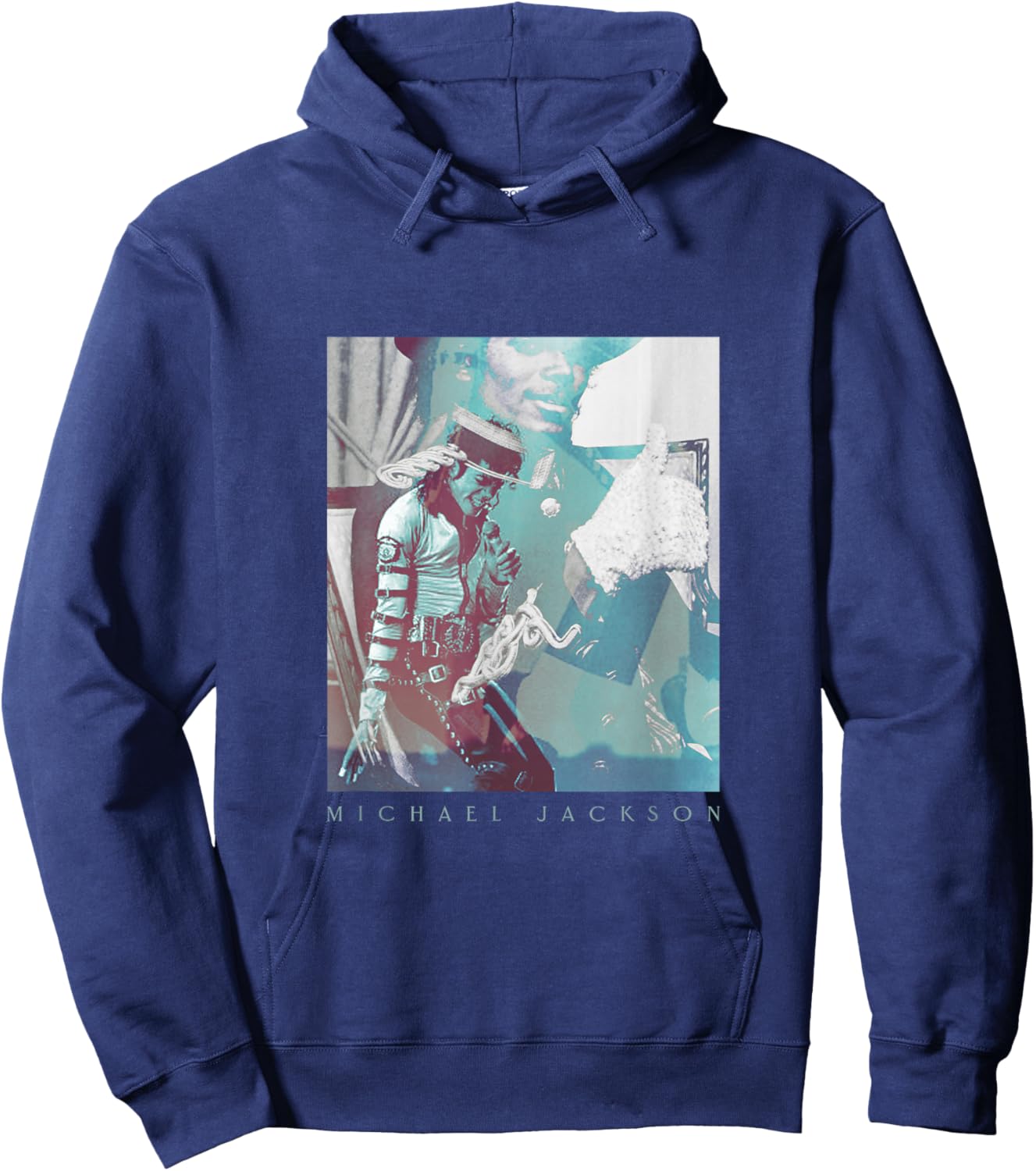 The King of Pop MJ-007 Black Michael Jackson King -Adults Classic Fit Short Sleeve Cotton, Polyester Small Hoodie - Hoodie | Navy