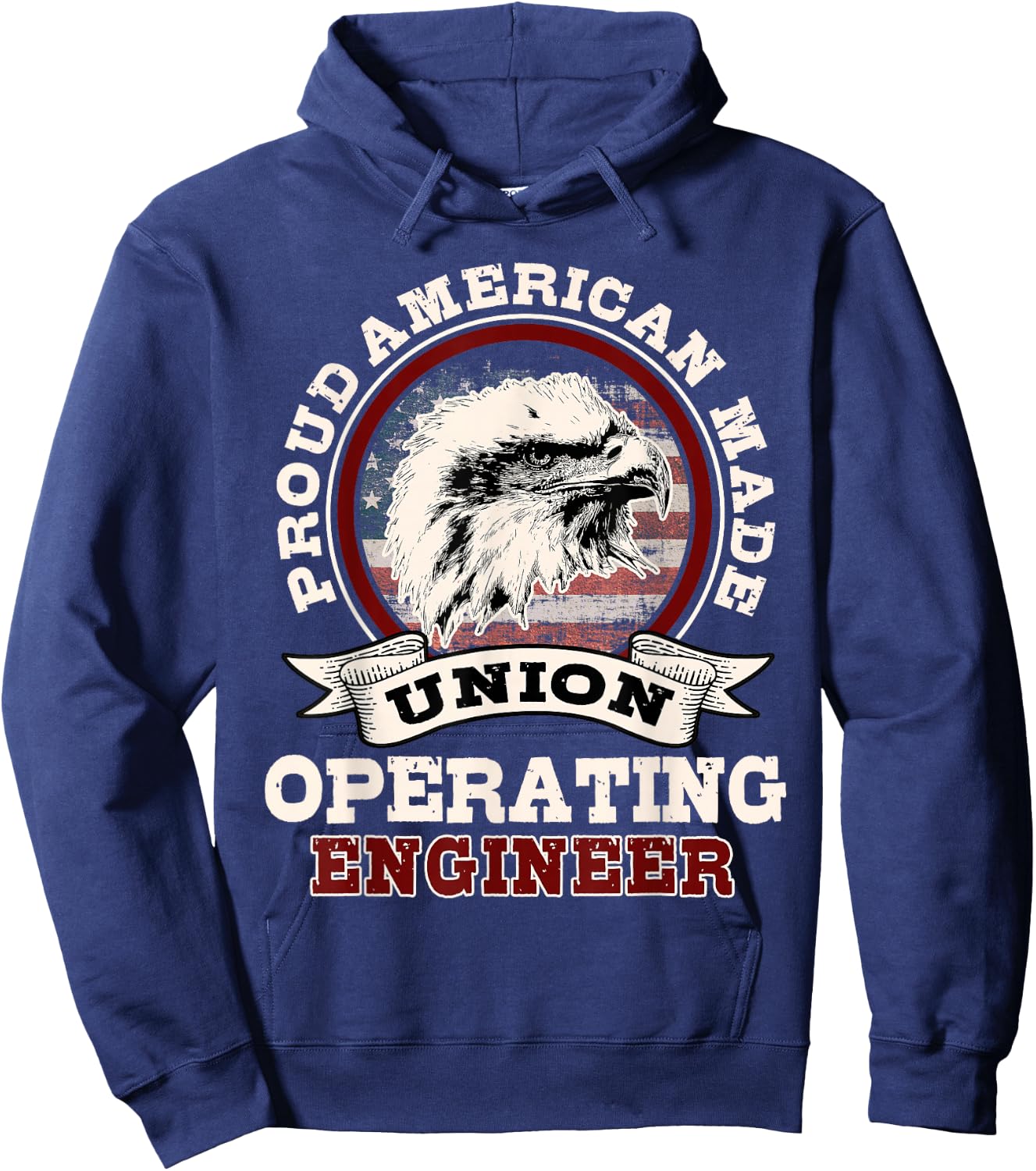 Industrial Engineers Gifts Proudly American Union Patriotic Hoodie - Hoodie | Navy