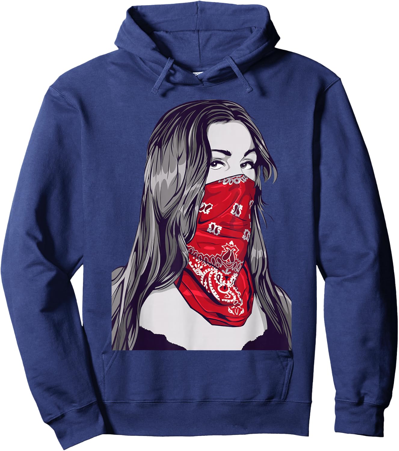 Gangster Ghetto Design Rockabilly Hip Hop Art Hoodie - Hoodie | Navy