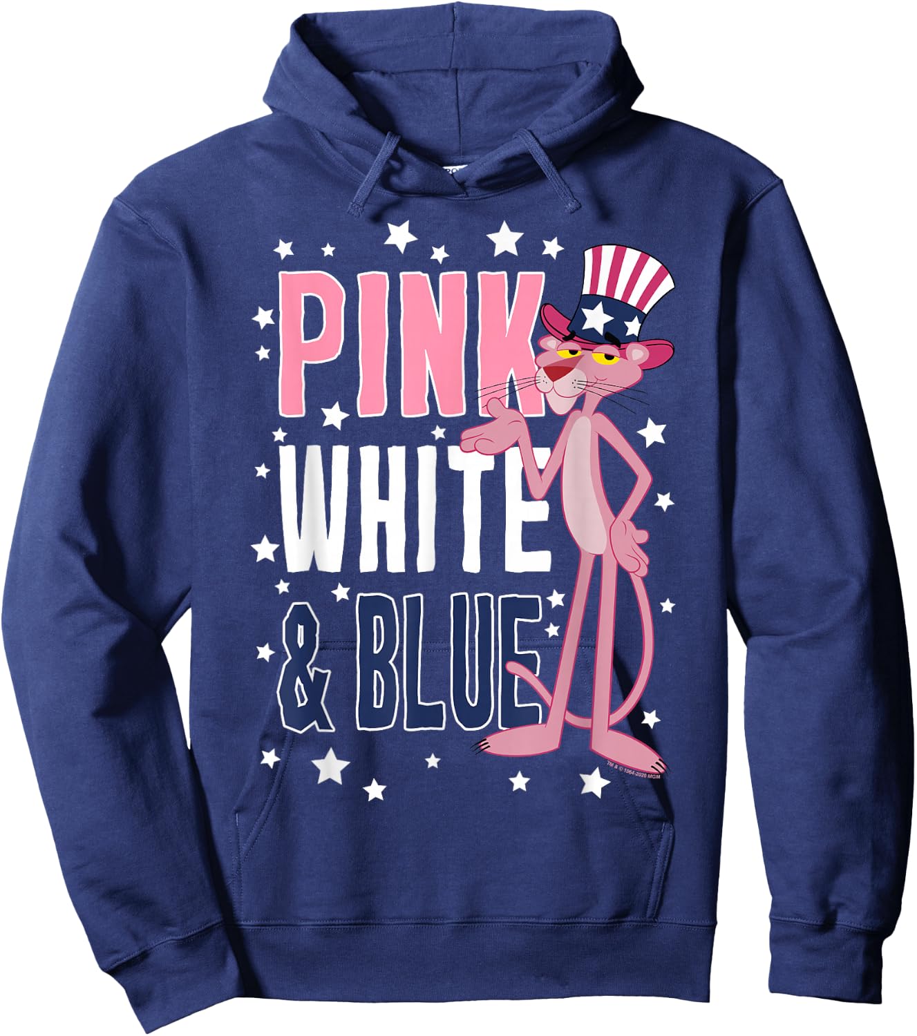 The Pink Panther Pink White & Blue Hoodie - Hoodie | Navy