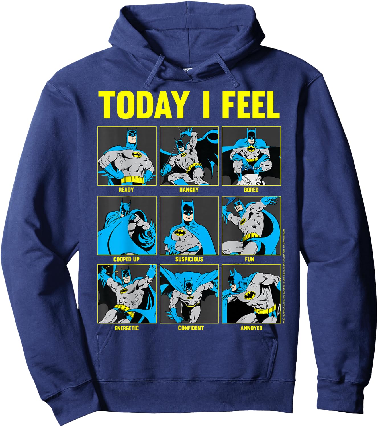 DC Comics Batman Today I Feel Emotional Box Up Hoodie - Hoodie | Navy
