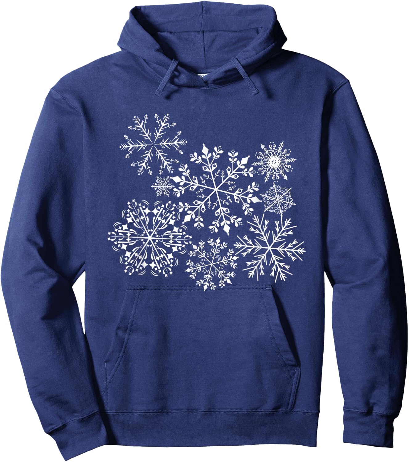 Snowflake Snowfall Snow Winter Fun Hoodie - Hoodie | Navy