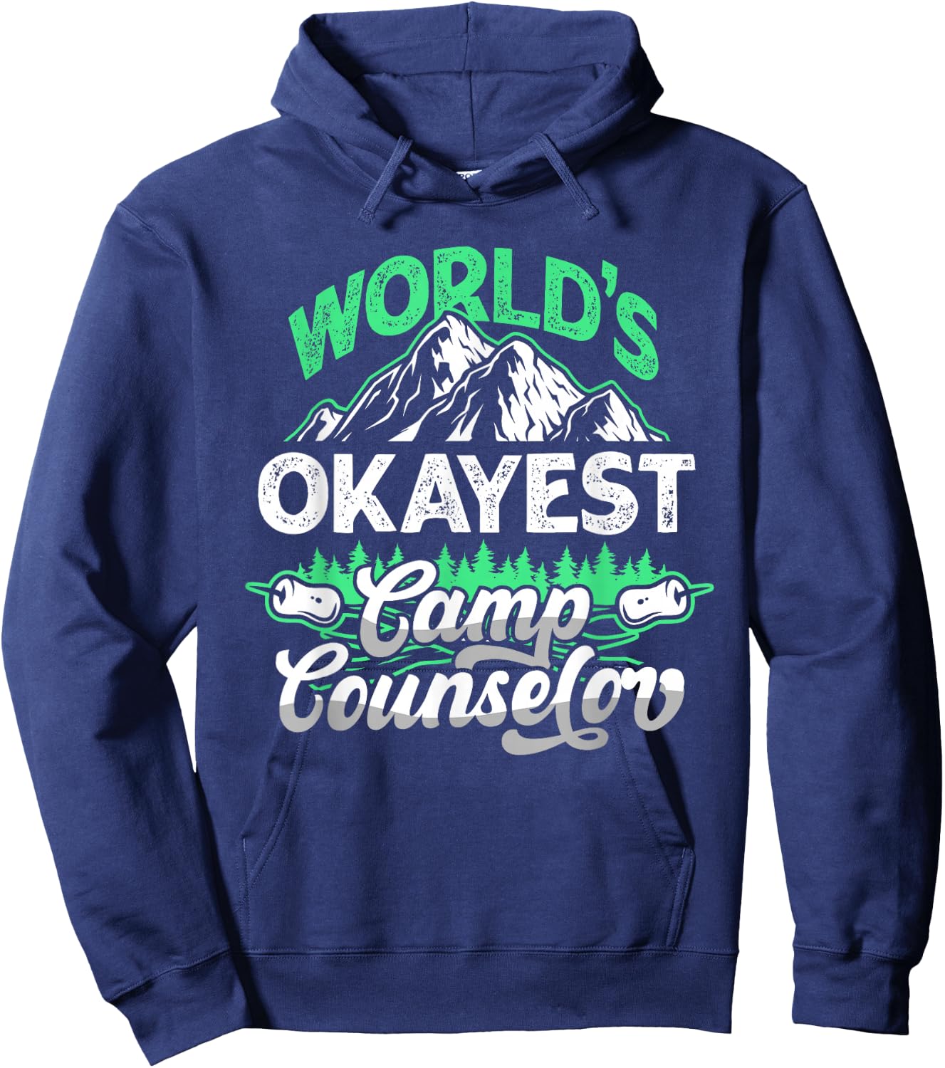 Funny World's Okayest Camp Counselor Shirt Director Hoodie - Hoodie | Navy