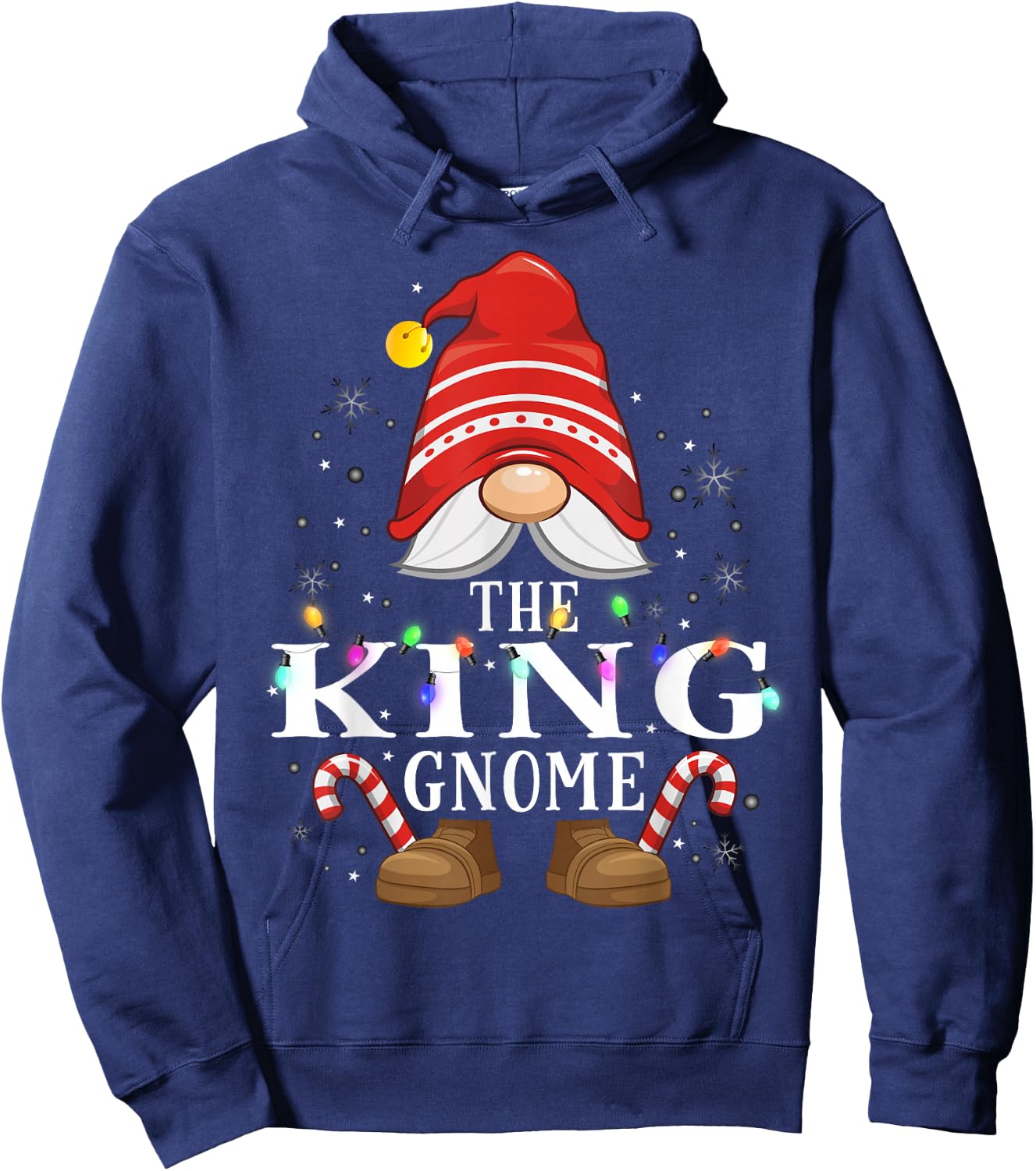 The King Gnome Family Christmas Pajama Party Hoodie - Hoodie | Navy