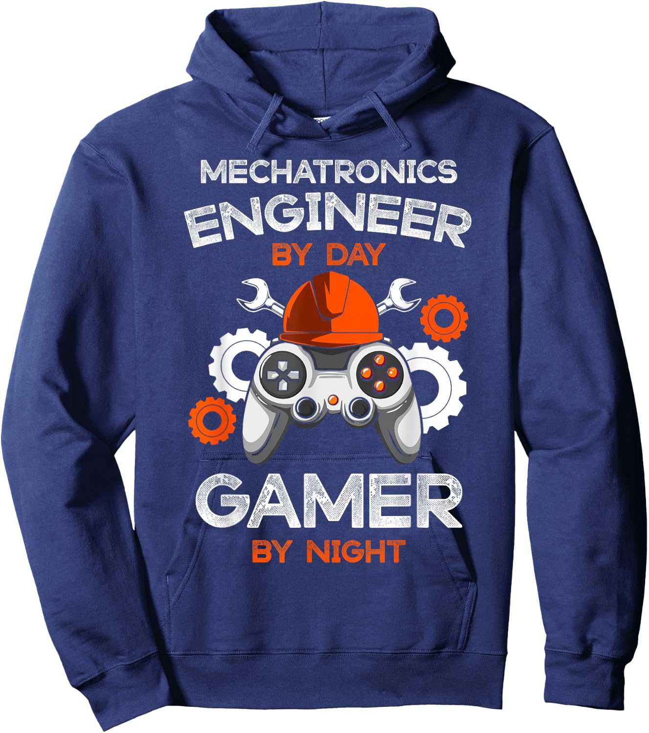 Mechatronics Engineer By Day Gamer By Night Engineering Gift Hoodie - Hoodie | Navy