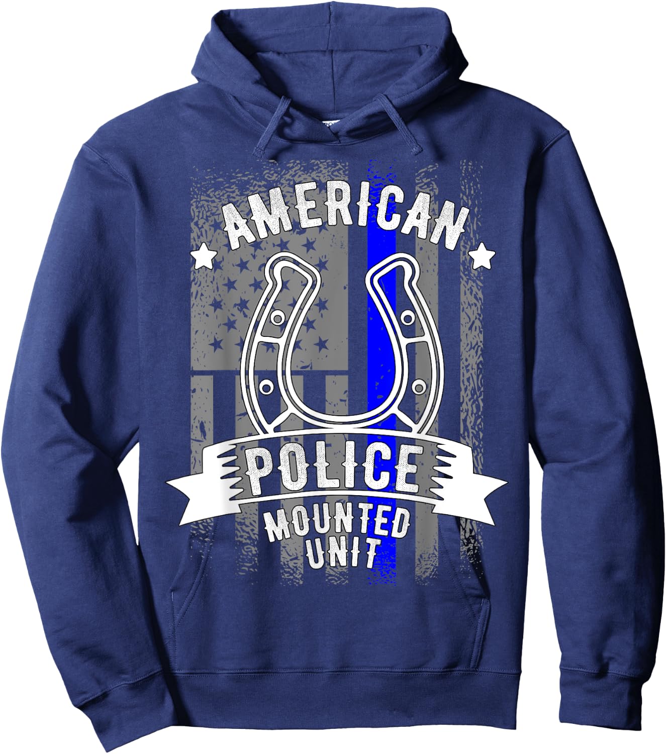 American Police Horse Mounted Unit Hoodie - Hoodie | Navy