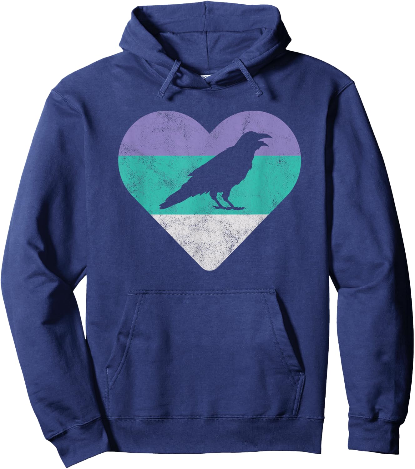 Raven Retro Bird Gift or Girls Hoodie - Hoodie | Navy