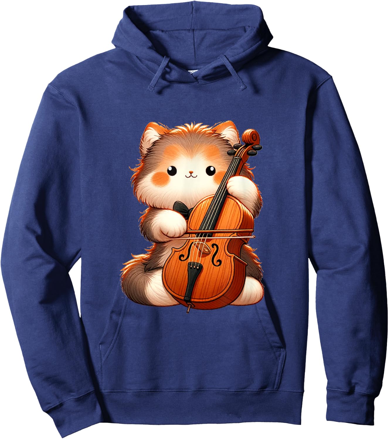 Cat Cello Magical Cello Cat Music Women Kids Hoodie - Hoodie | Navy