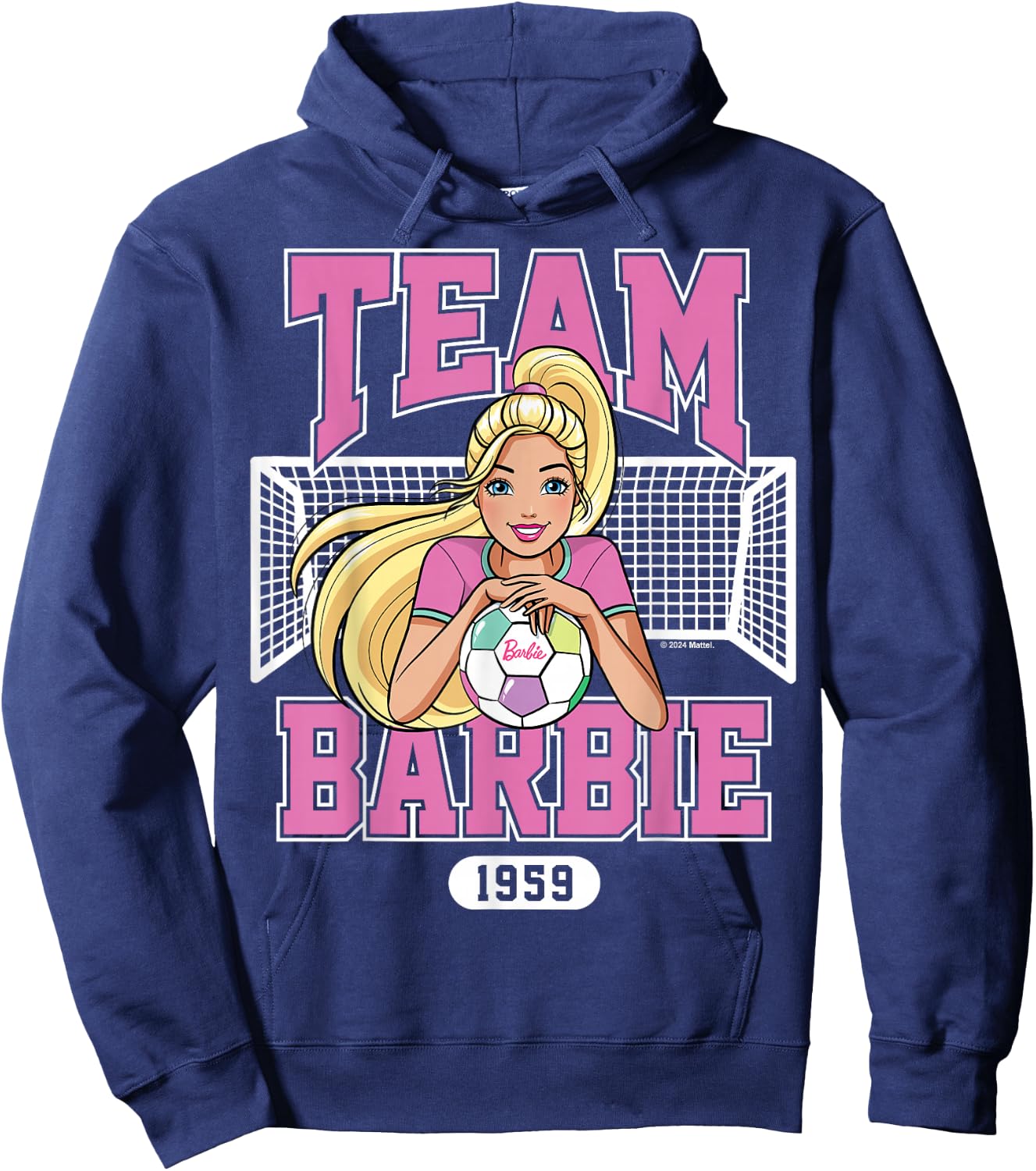 Barbie Team Barbie 1959 Football with Goal Post Hoodie - Hoodie | Navy
