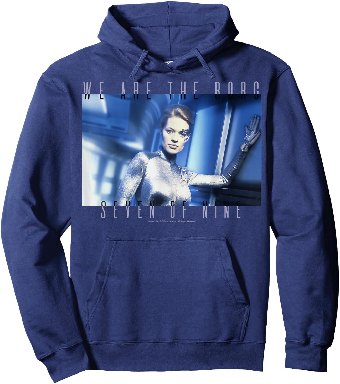 Star Trek: Voyager We Are The Borg Seven Of Nine Hoodie - Hoodie | Navy