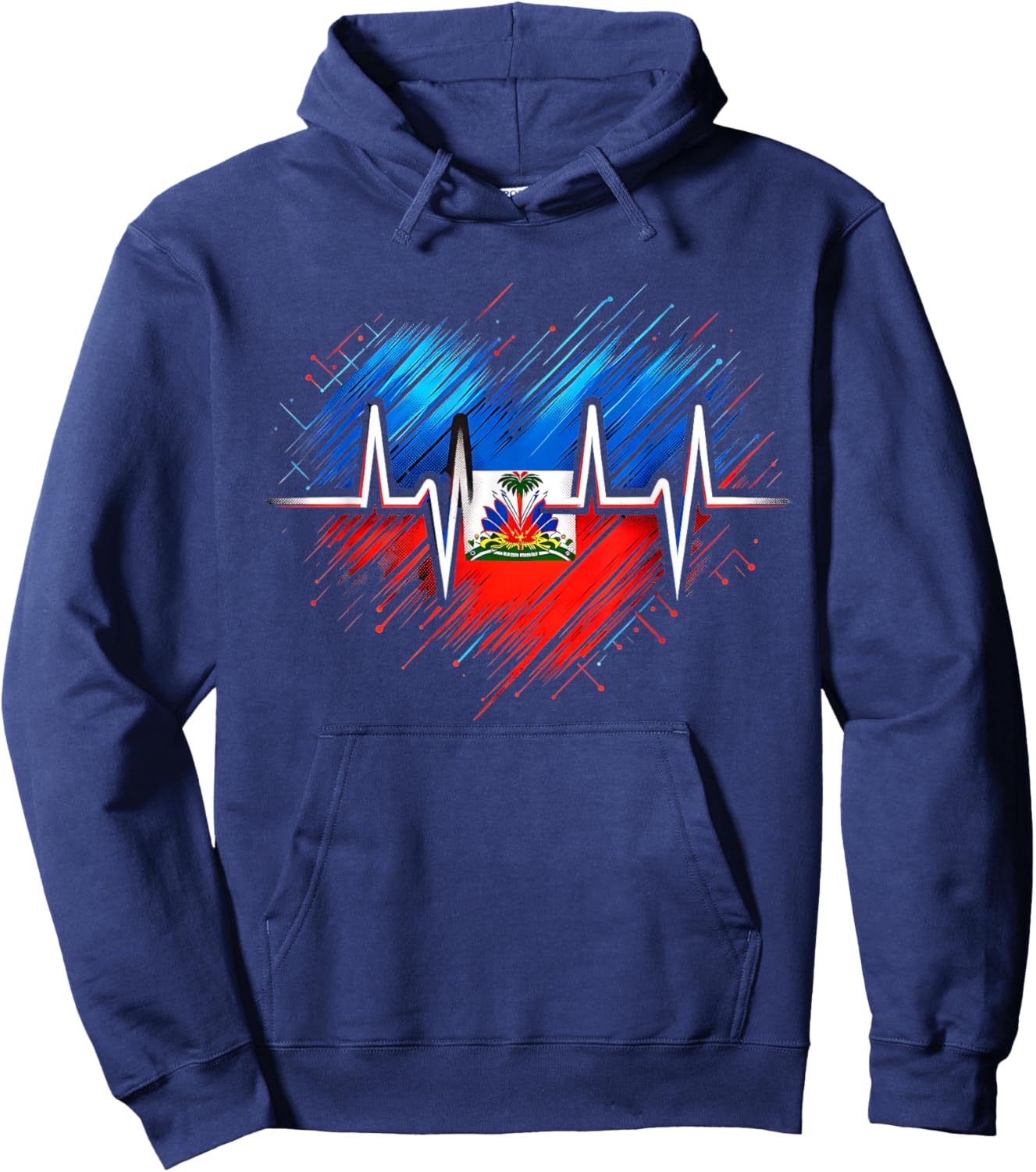 Haitian Flag Day Love Haiti Haitian Haitian Roots Haiti Flag Hoodie - Hoodie | Navy