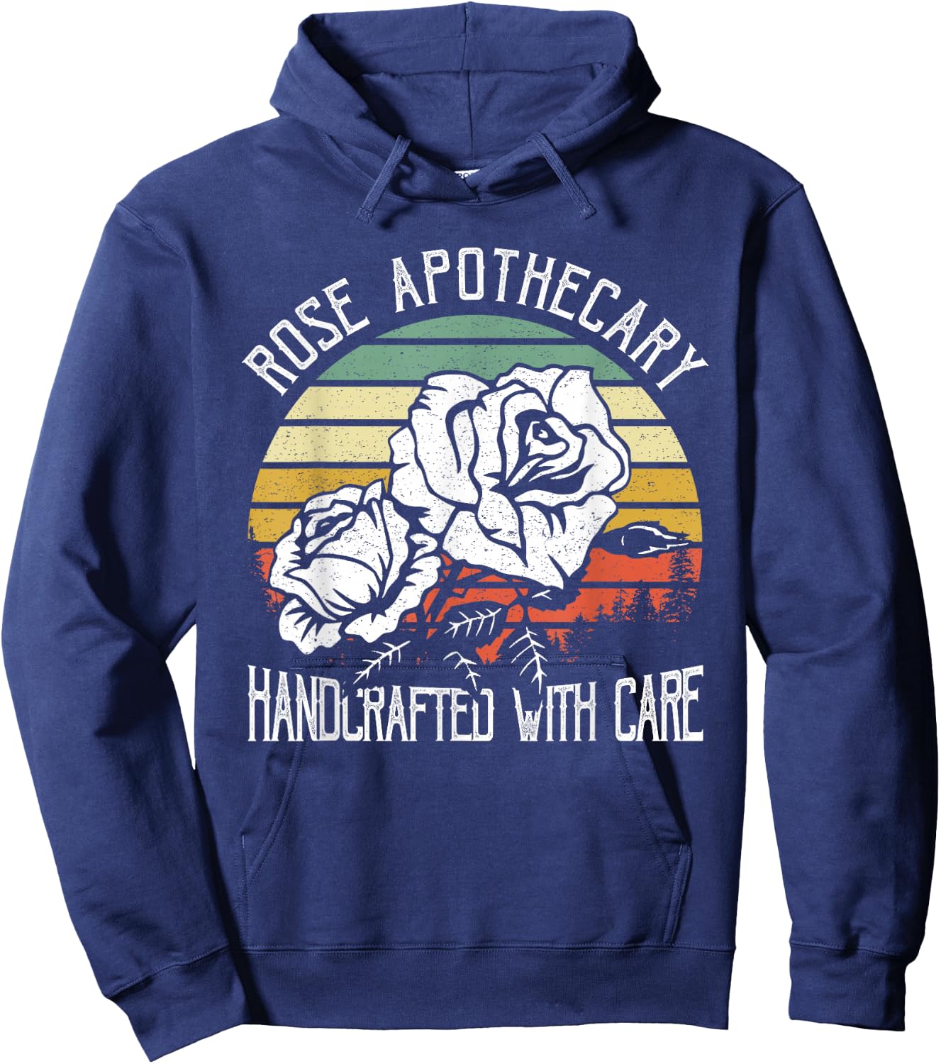 Rose Apothecary Handcrafted With Care Gift Shirt Rose Lovers Hoodie - Hoodie | Navy