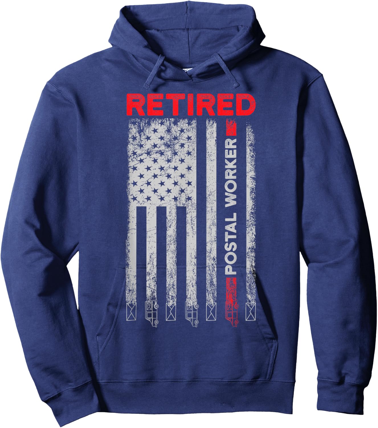 Retired Postal Worker Achieved Mailman Retirement Hoodie - Hoodie | Navy