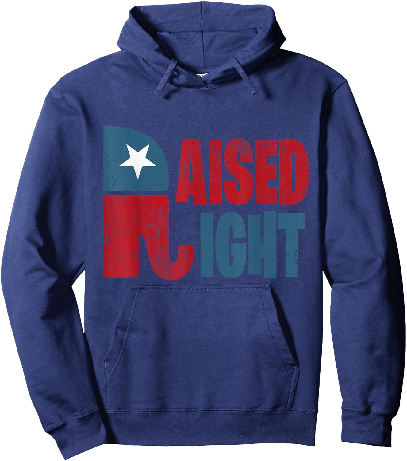 Raised Right Republican Elephant Vote Republican Trump 2020 Hoodie - Hoodie | Navy