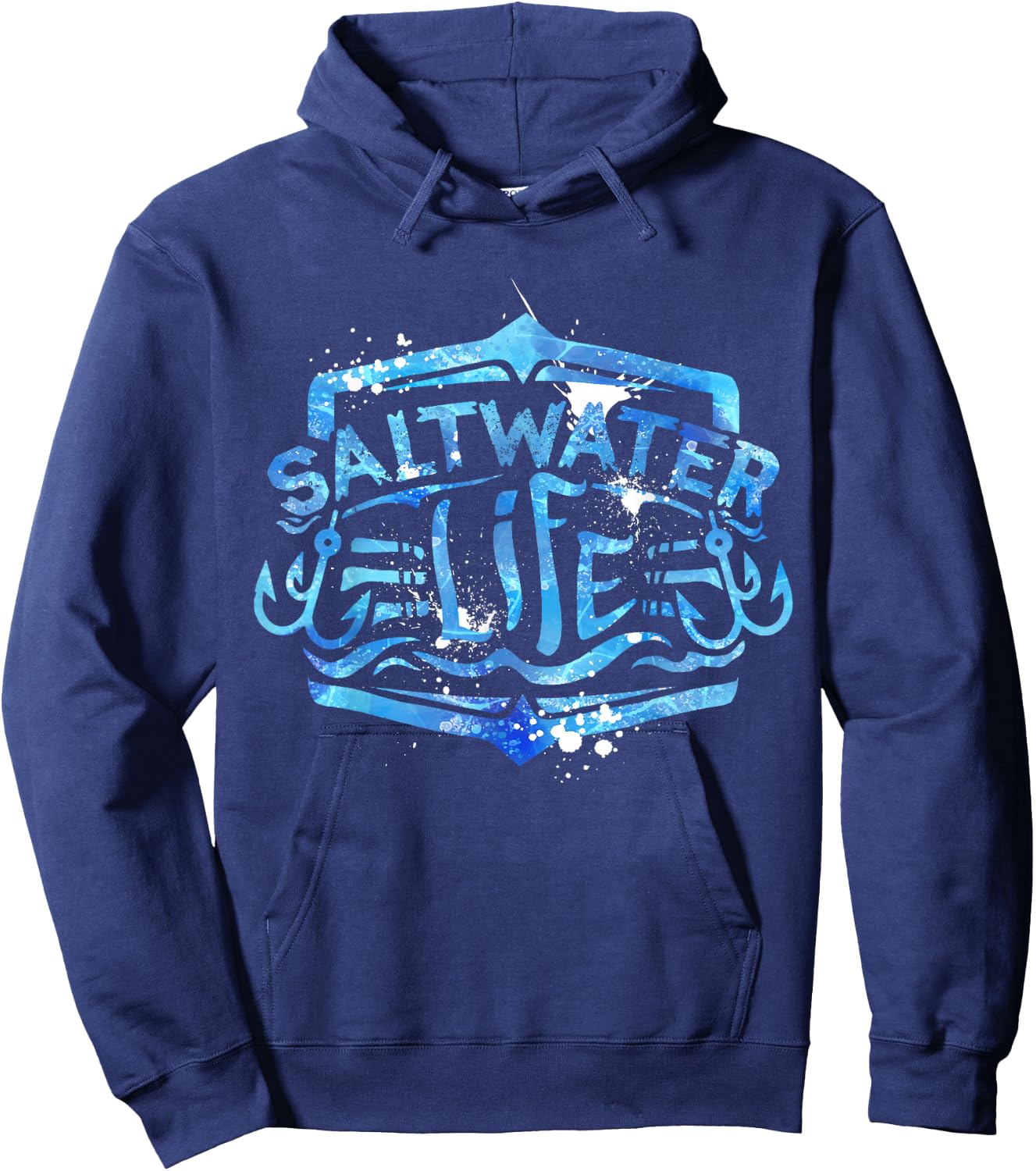 Saltwater Life Fishing Hoodie - Hoodie | Navy