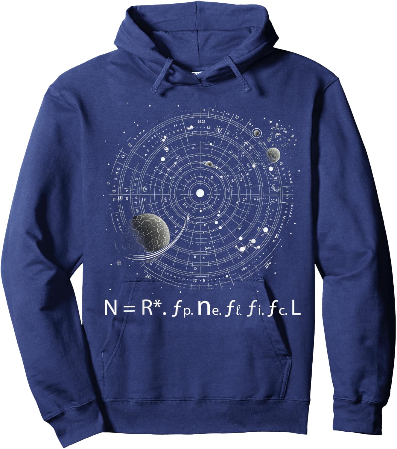 Drake Equation Estimation of Alien Civilizations Hoodie - Hoodie | Navy