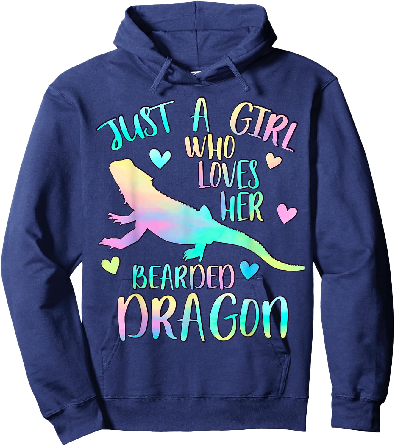 Just a Girl Who Loves her Bearded Dragon Dragons lover Hoodie - Hoodie | Navy