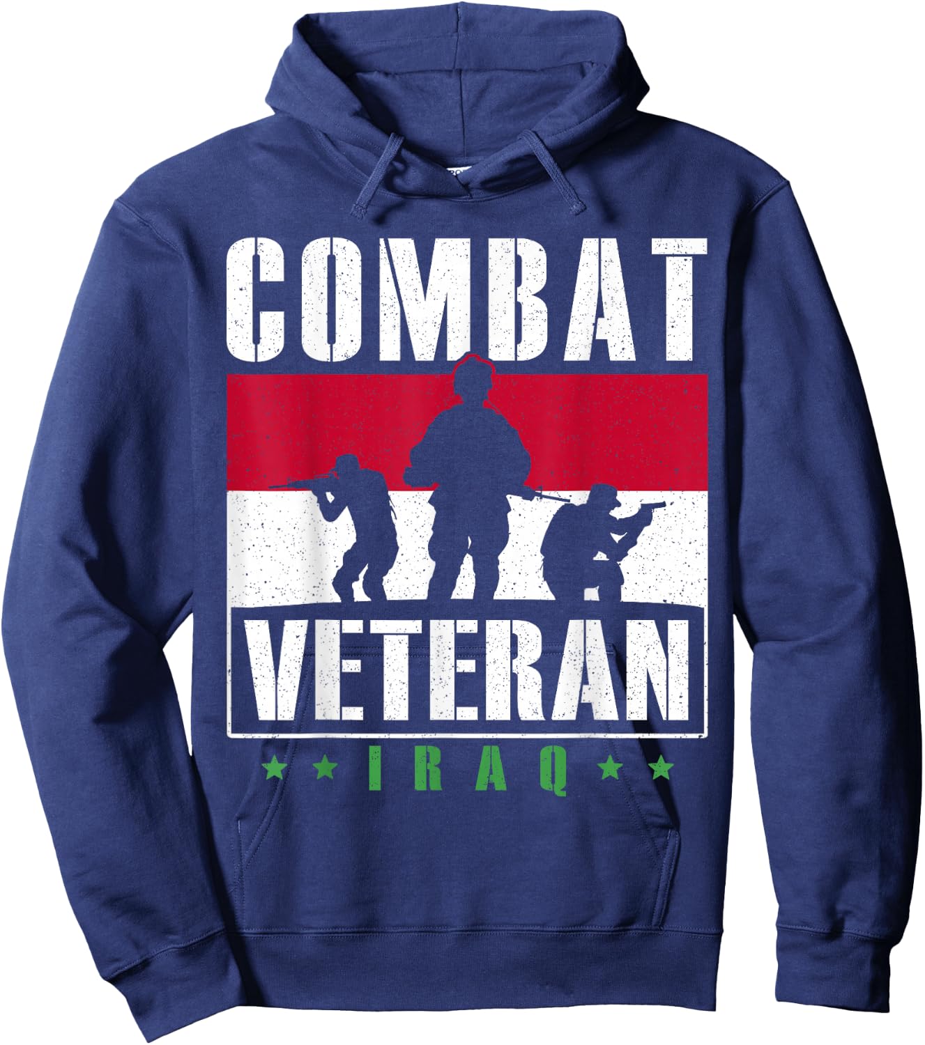 Combat Veteran Iraq Veteran's Day Veterans Combat Veteran Hoodie - Hoodie | Navy