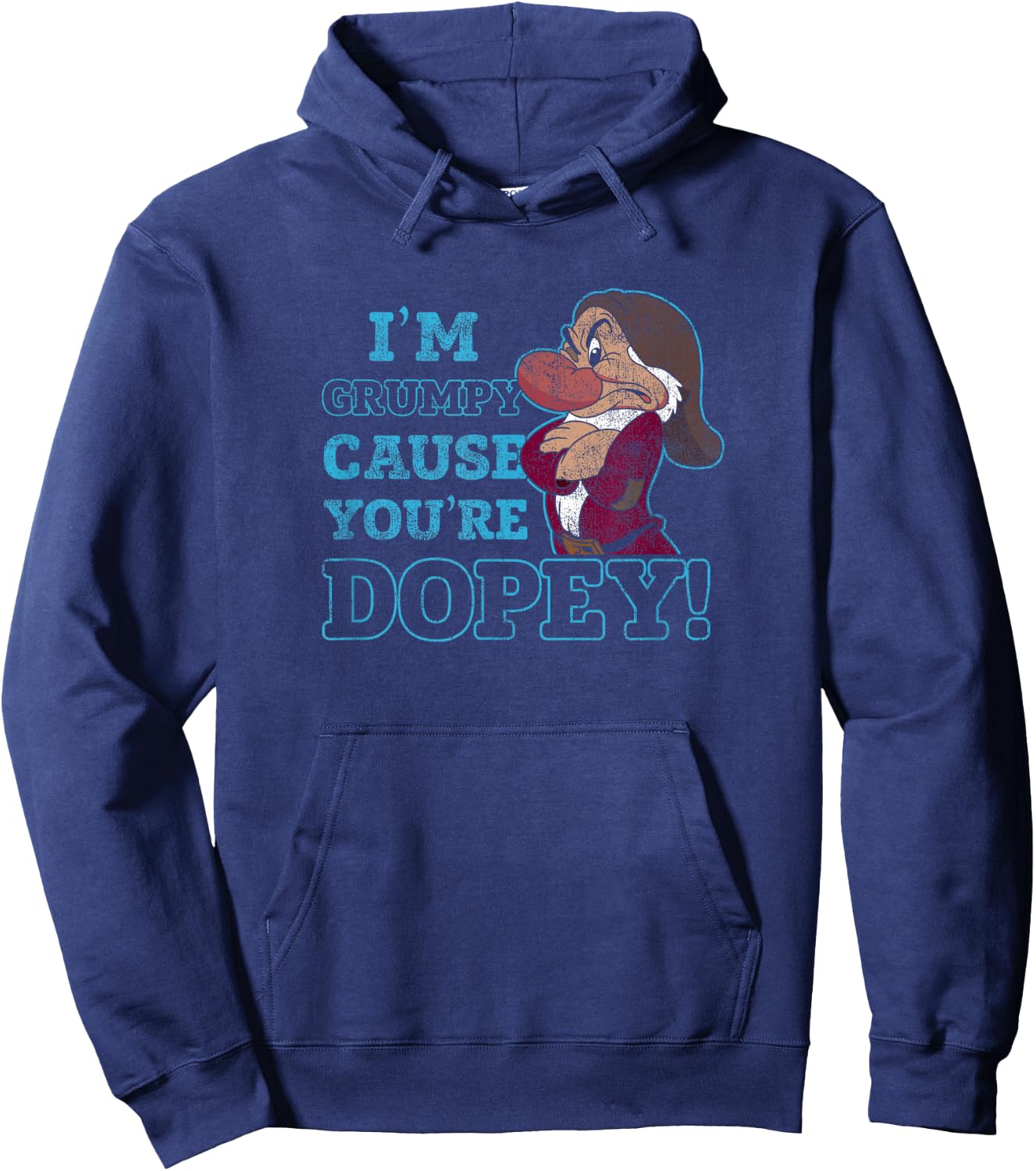 Disney Snow White Grumpy Because You're Dopey Small Hoodie - Hoodie | Navy