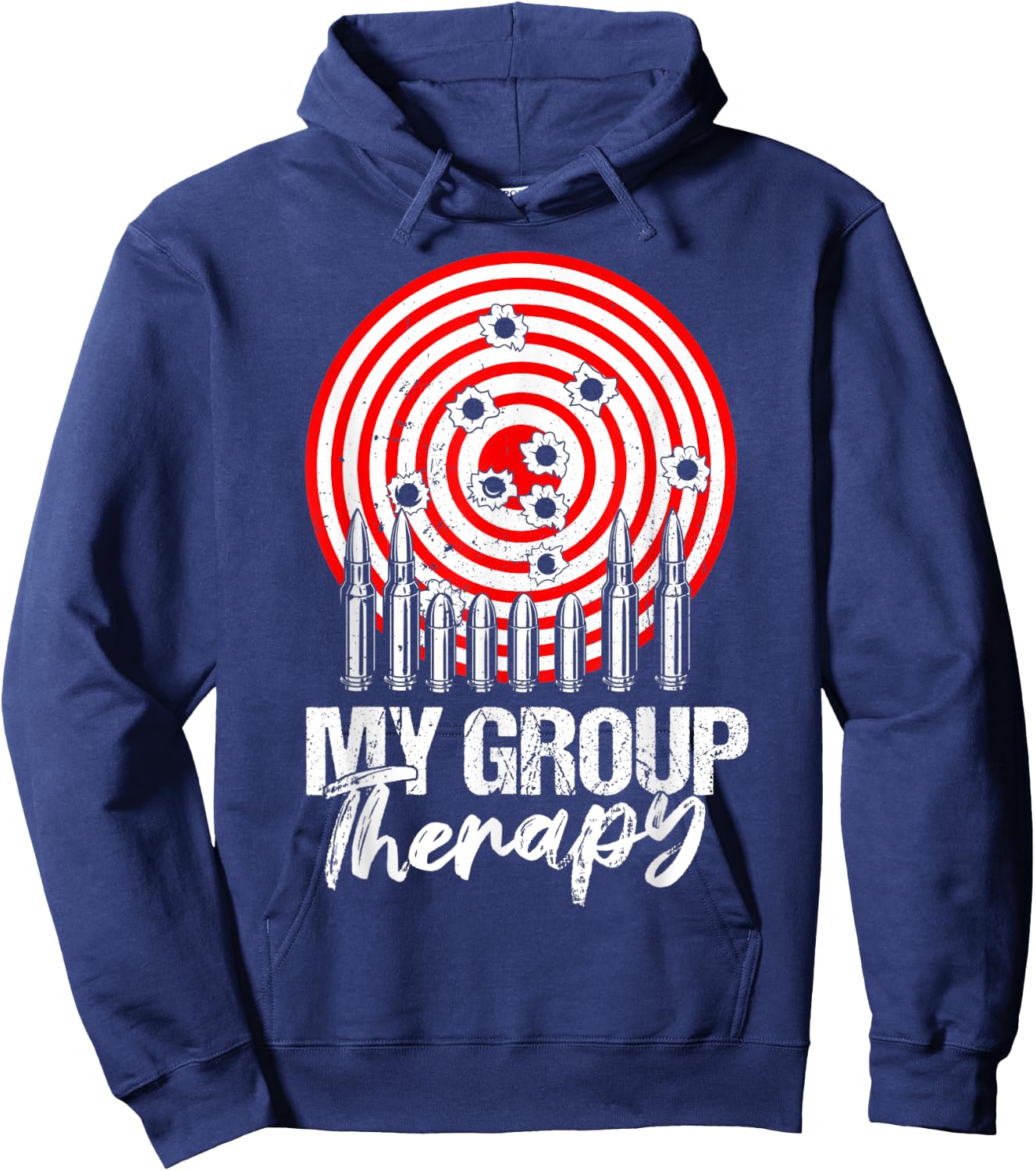 Gun Owner Group Therapy Shirt Funny Shooting Range Target Hoodie - Hoodie | Navy