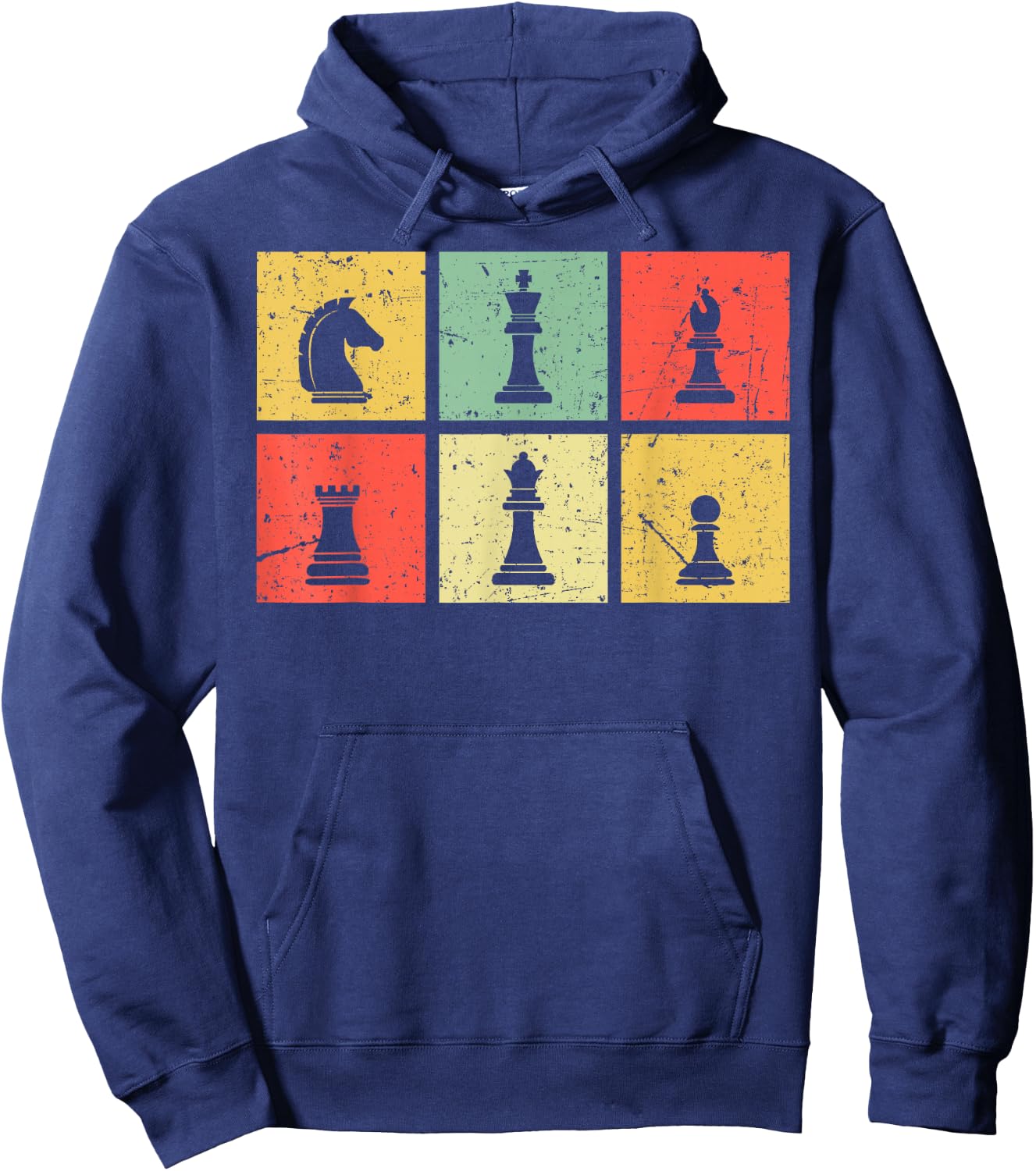 Funny Chess Gift Women Boys Kids Chess Player Pieces Hoodie - Hoodie | Navy