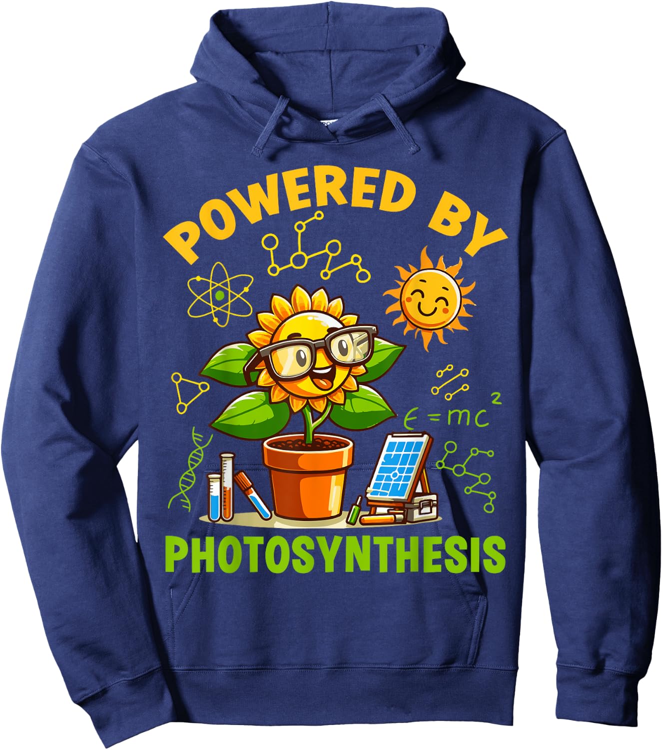 Powered by Photosynthesis Science Botany Hoodie - Hoodie | Navy