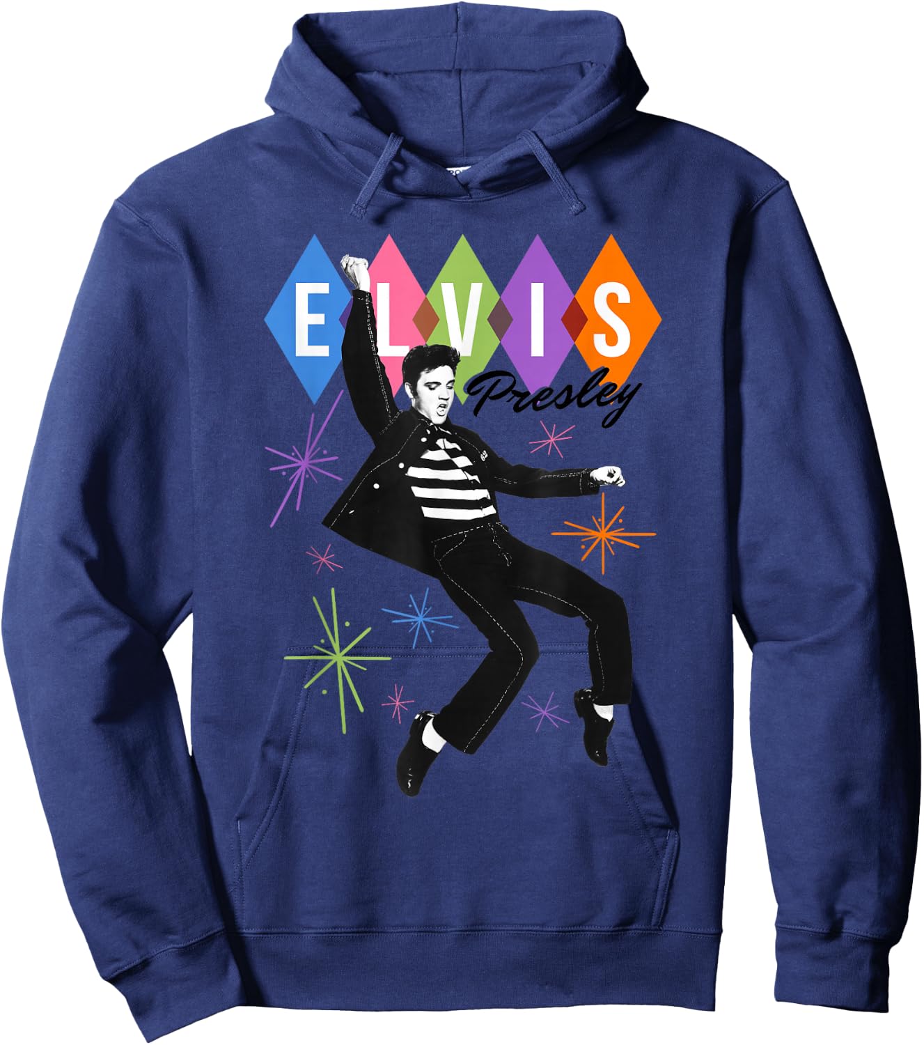 Elvis Presley Official Dancing Star Hoodie - Hoodie | Navy