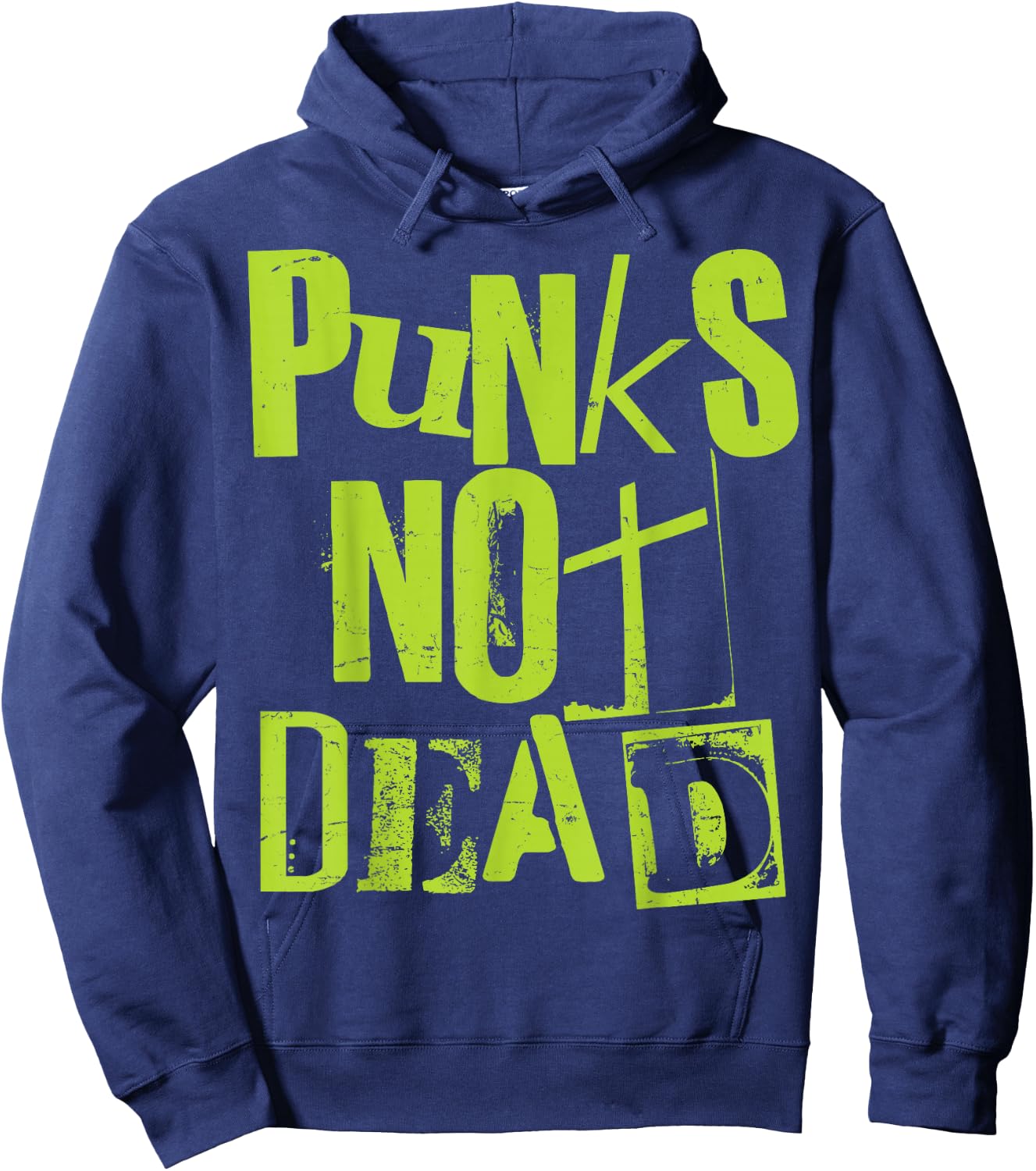 Punks Not Dead - Vintage Grunge - Punk Is Not Dead - Rock Hoodie - Hoodie | Navy