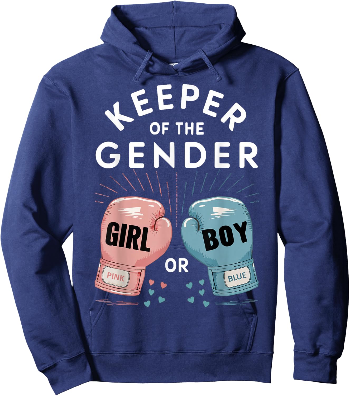 Gender Reveal Party Keeper Of Gender Boxing Hoodie - Hoodie | Navy
