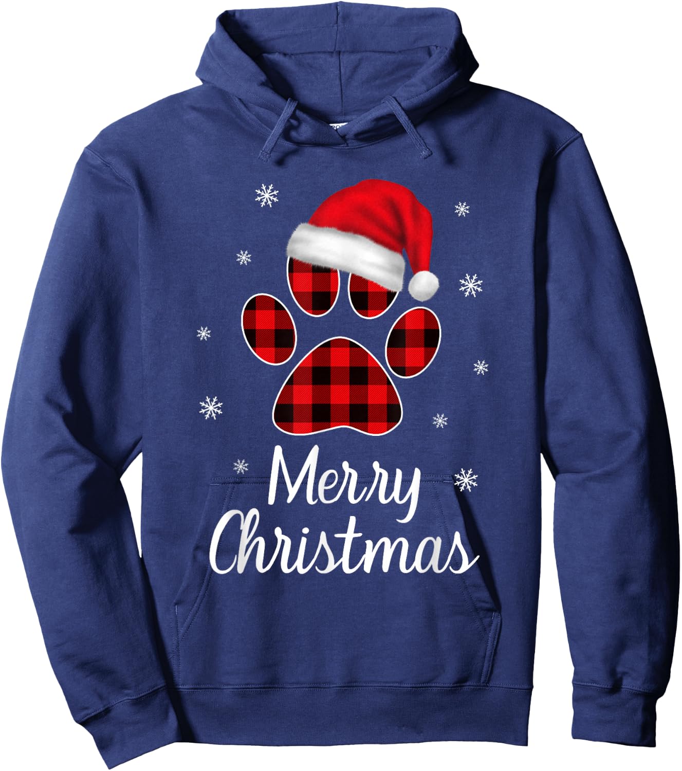 Christmas Pajama Women Kids Girl Christmas Gifts Cat Dog Paw Hoodie - Hoodie | Navy