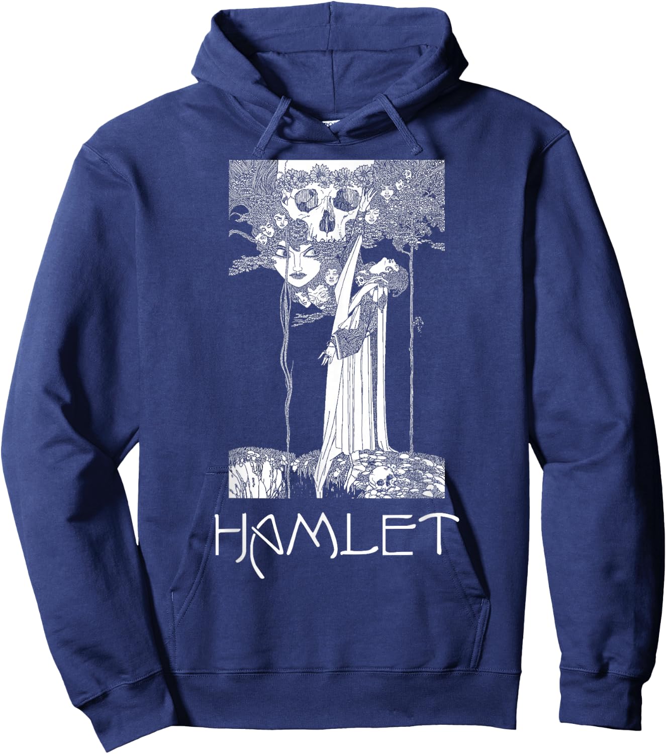 Shakespeare Hamlet Ophelia Skull English Literature Hoodie - Hoodie | Navy