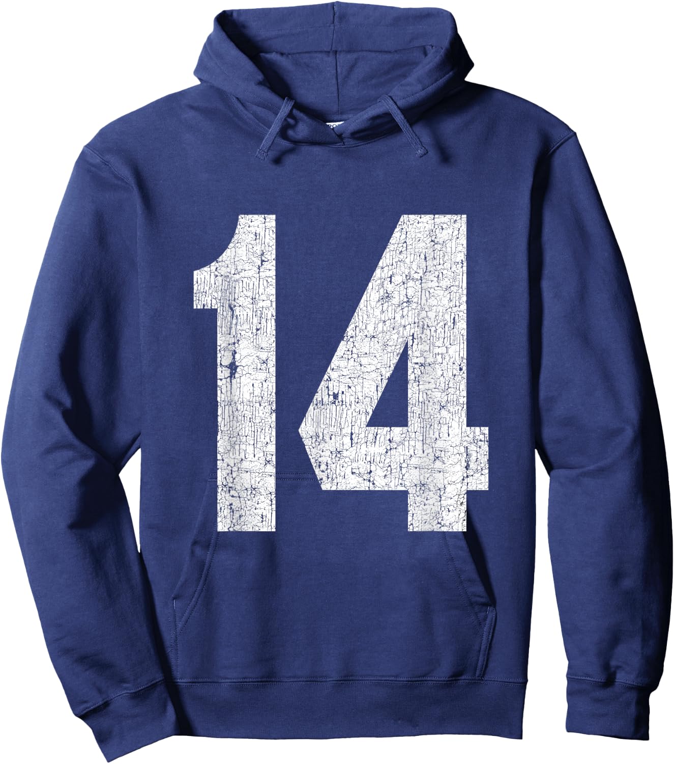 #14 Jersey Uniform Varsity Sports Number, 14th Birthday Hoodie - Hoodie | Navy