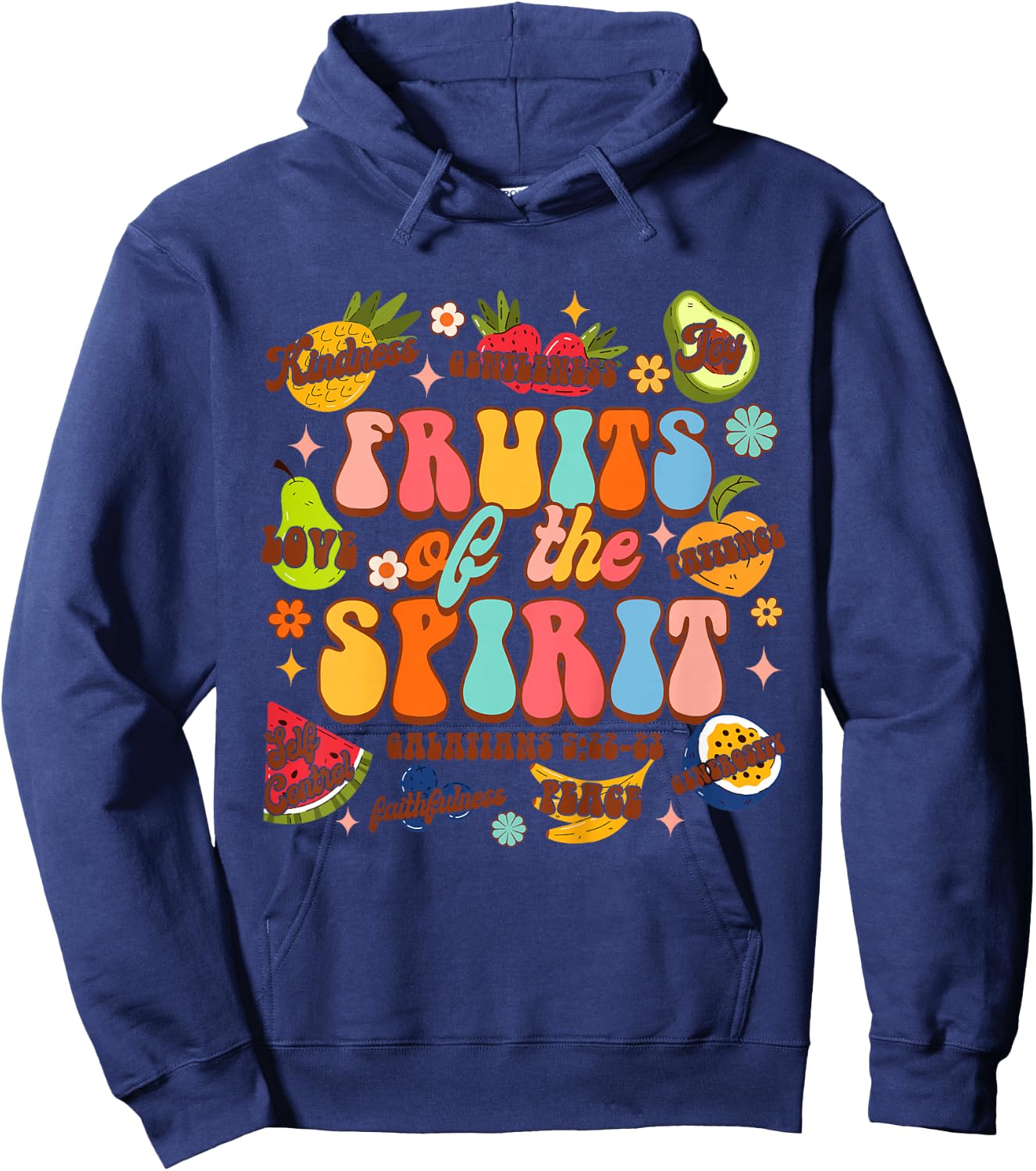 Kids Christian Jesus God Religious Baby Fruits Of The Spirit Hoodie - Hoodie | Navy