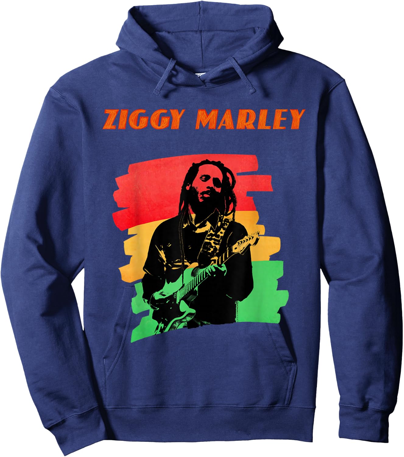 Ziggy Marley - Official Merchandise - Red Green Gold Hoodie - Hoodie | Navy