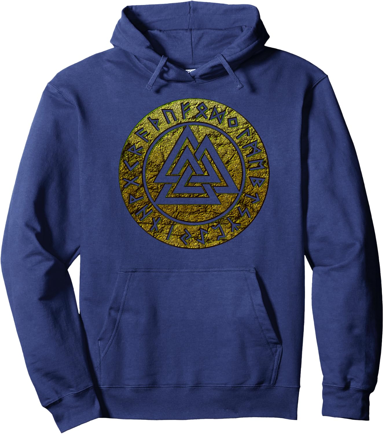 Valknut Wotan Knot Viking Odin Runes Asgard Valhalla Thor Hoodie - Hoodie | Navy