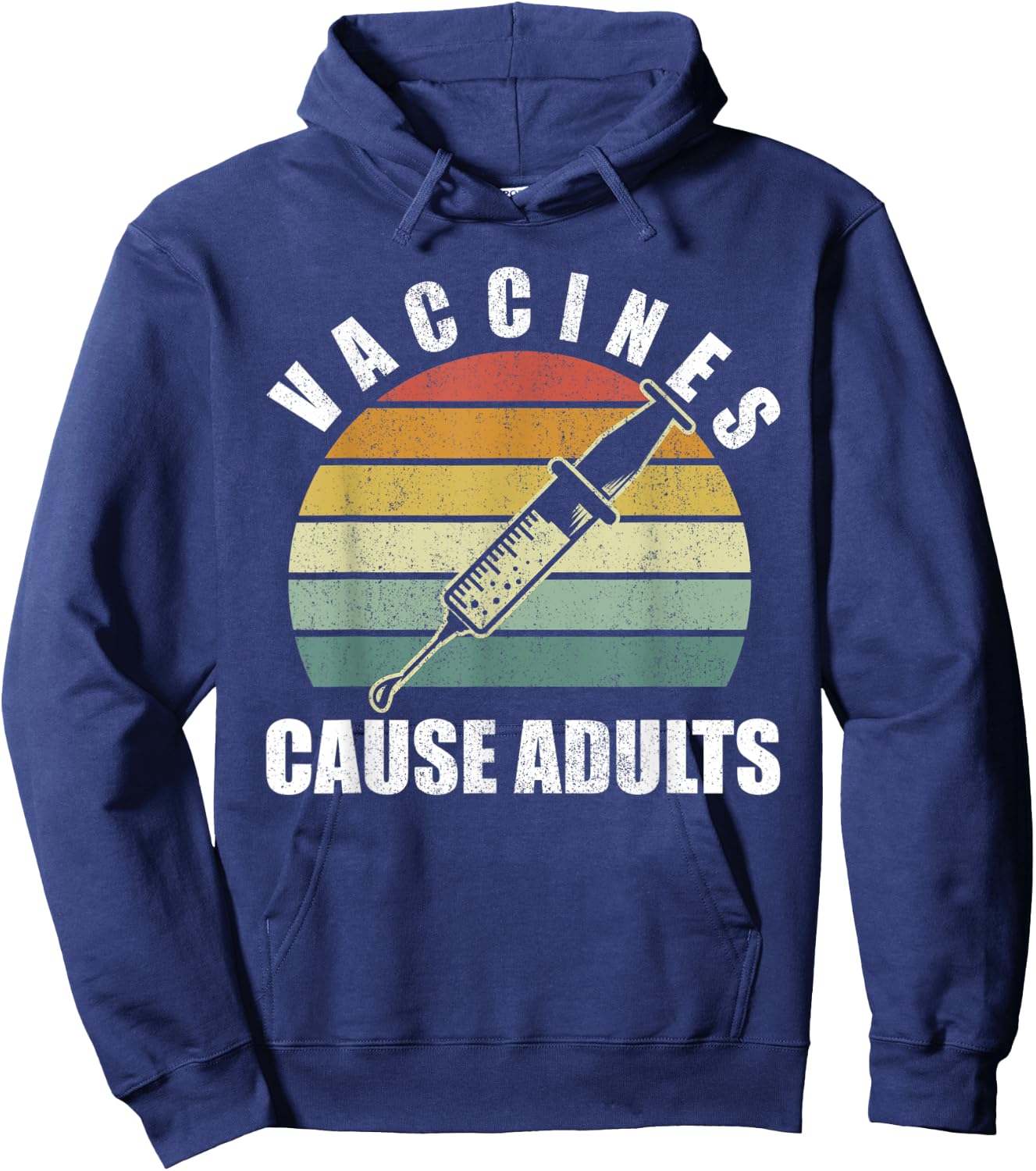 Retro Vaccines Cause Adults Shirt Doctor Nurse Medical Funny Hoodie - Hoodie | Navy