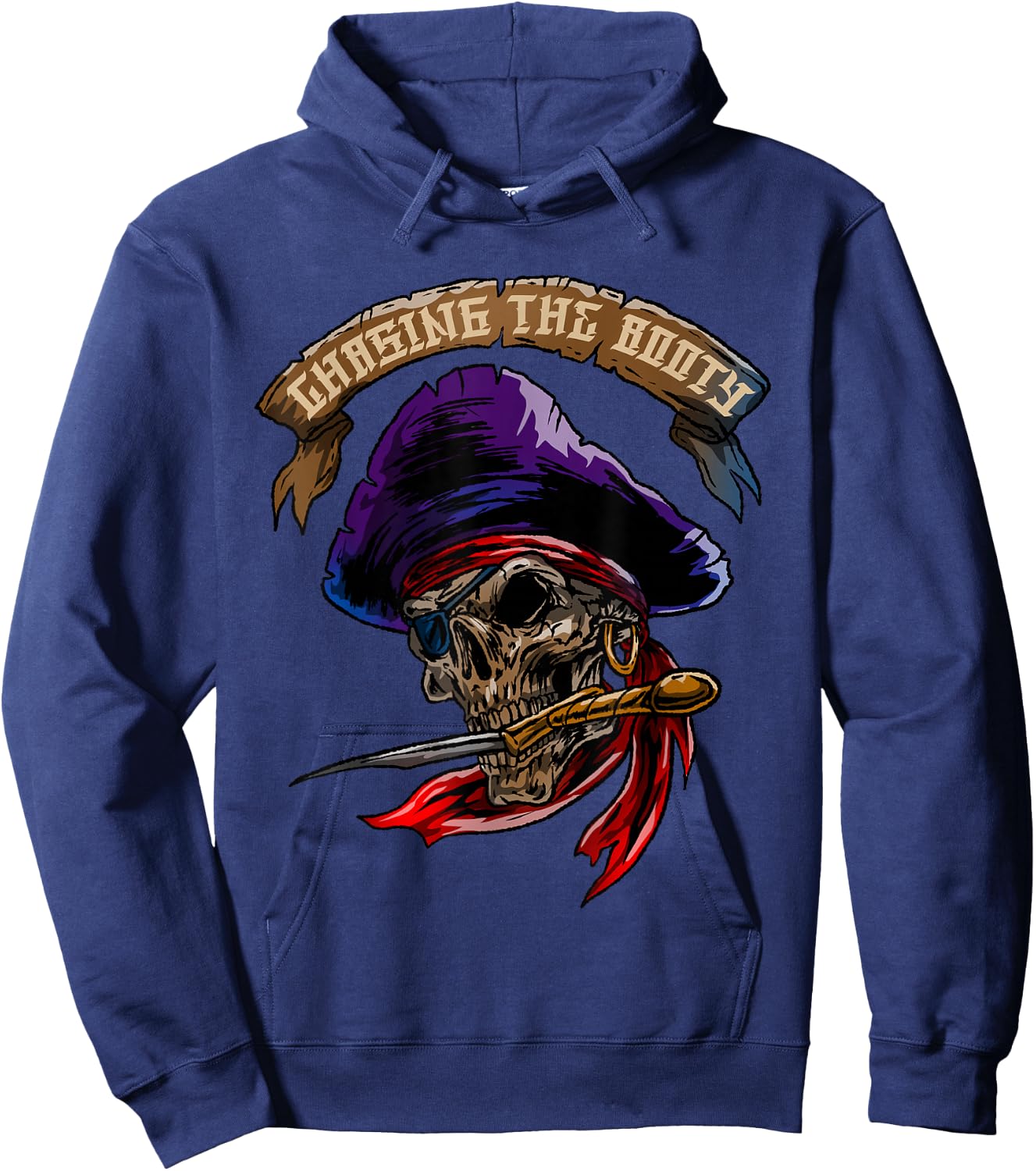 Pirate Skull Sea Thief Buccaneer Cool Sailor Man Gift Hoodie - Hoodie | Navy