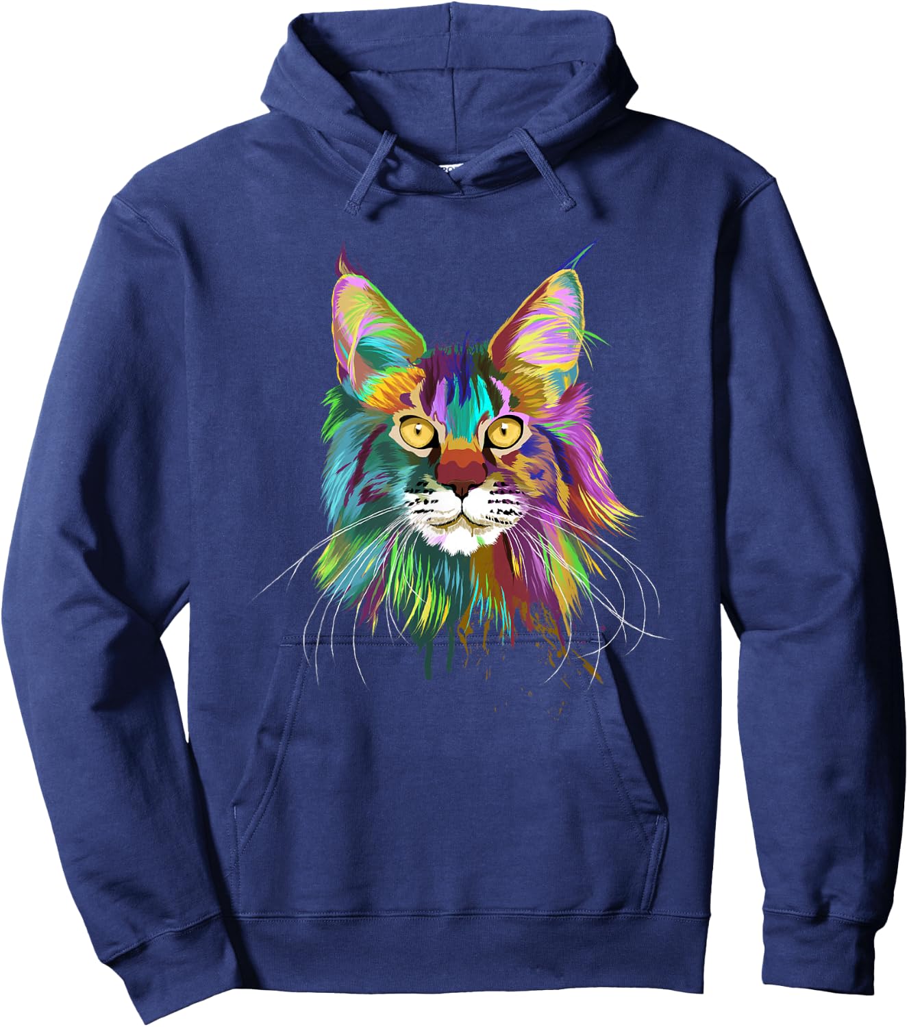 Splash Maine Coon Cat Hoodie - Hoodie | Navy
