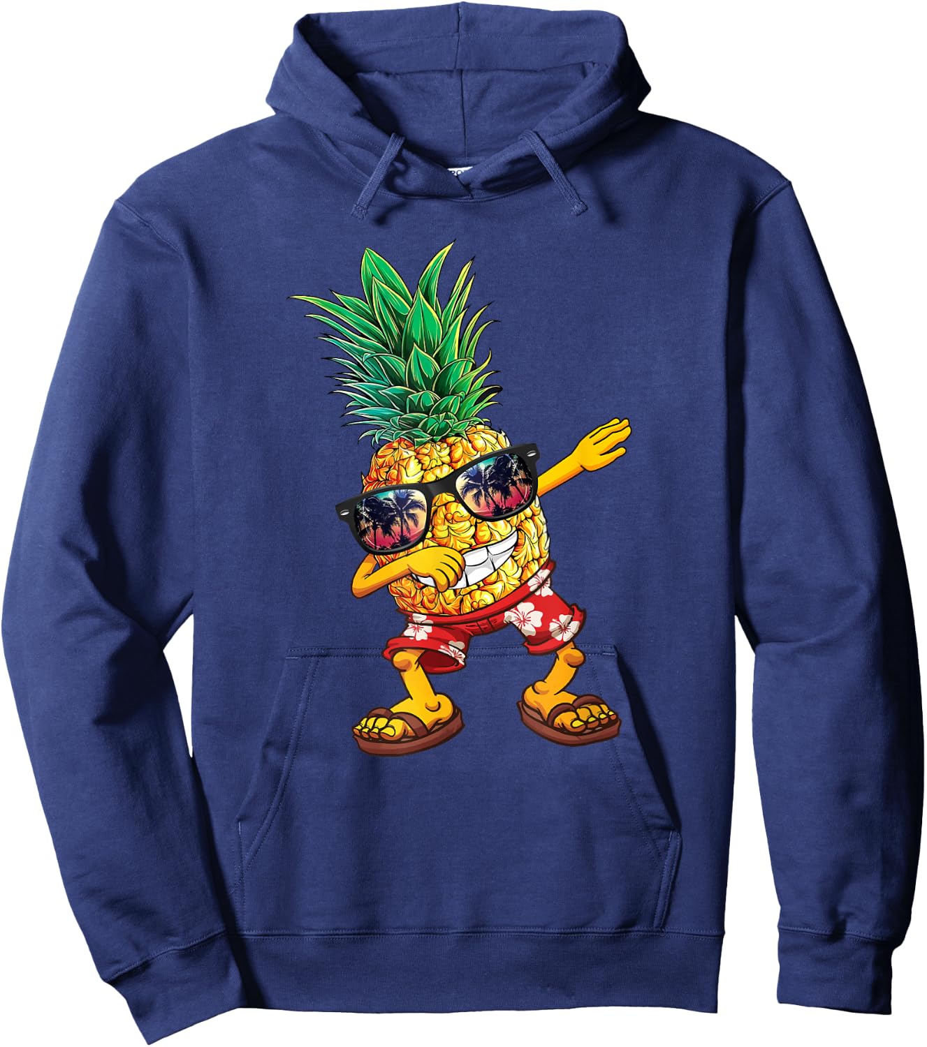 Dabbing Pineapple Sunglasses T Shirt Aloha Beaches Hawaii Hoodie - Hoodie | Navy