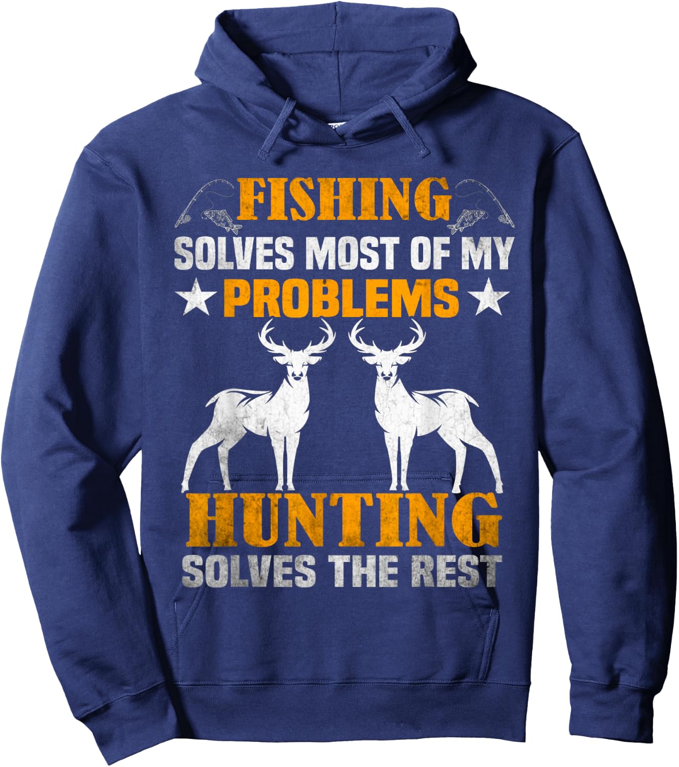 Fischen Löst Die Meisten Meiner Probleme Jagen Hoodie - Hoodie | Navy