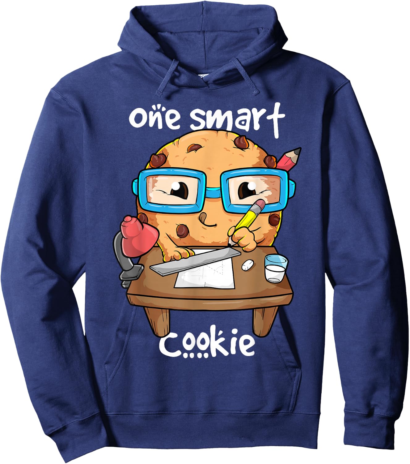 One Smart Cookie Kawaii Nerd Humour Cute Student Graduation Hoodie - Hoodie | Navy